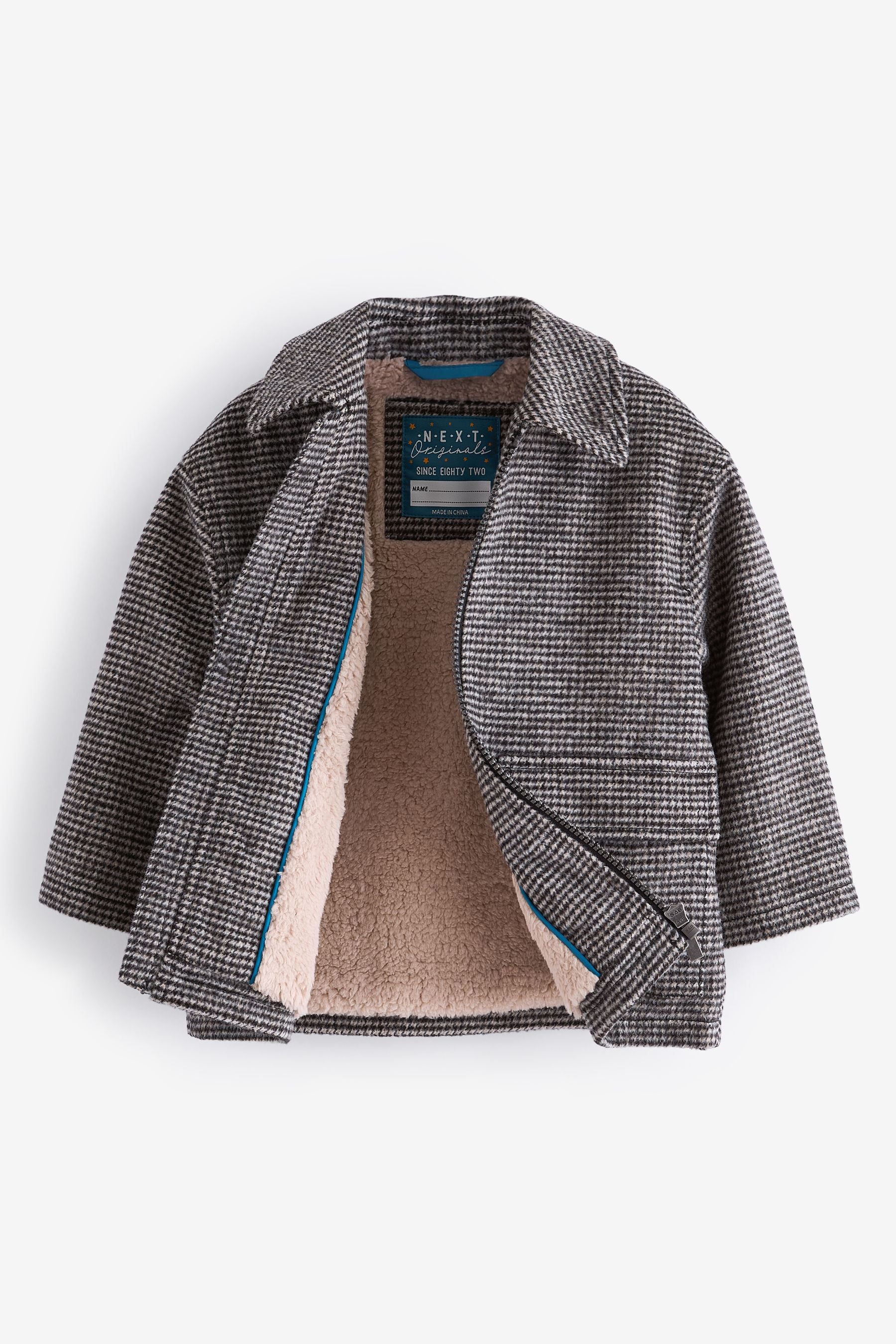 Brown Check Borg Lined Jacket (3mths-7yrs)