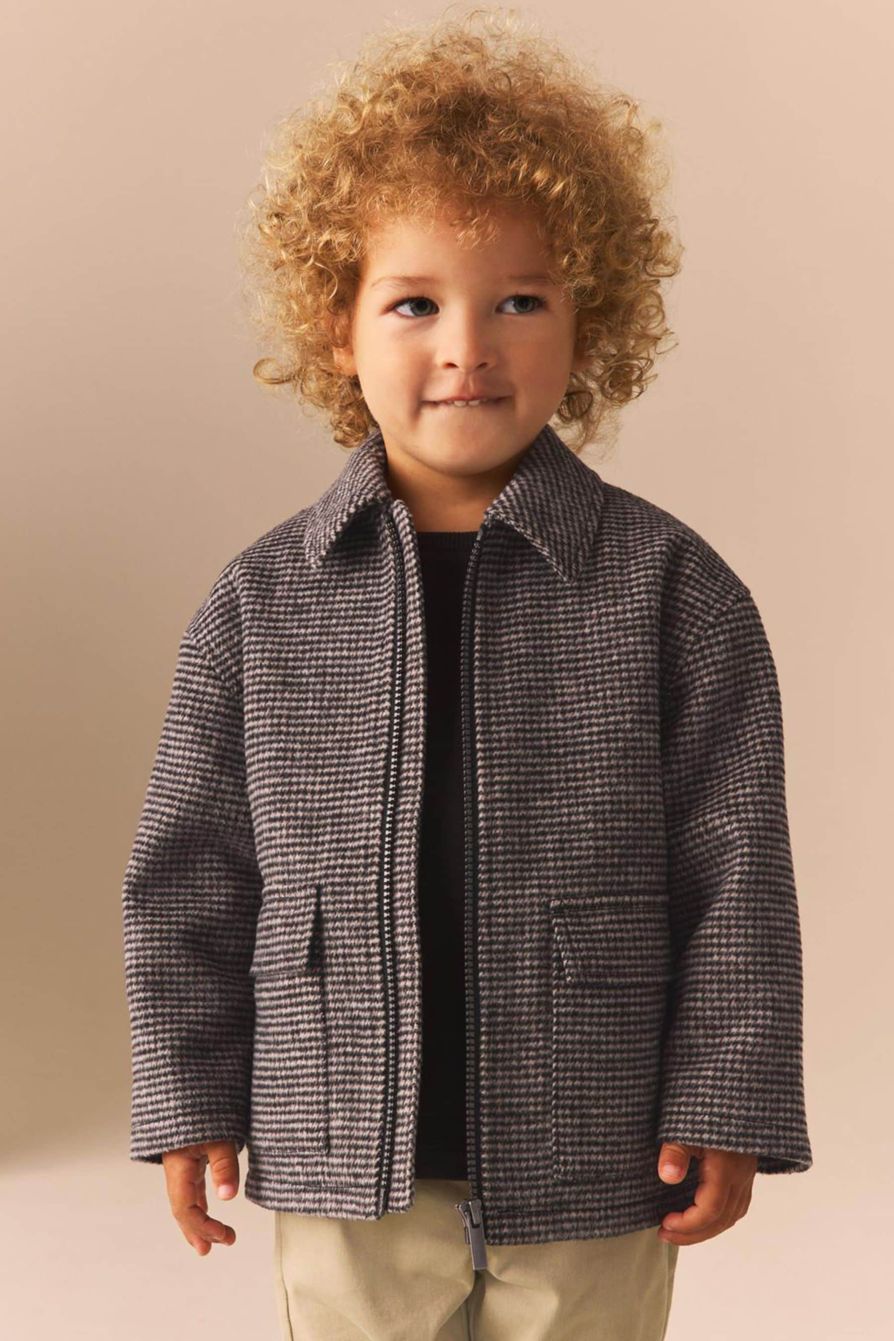 Brown Check Borg Lined Jacket (3mths-7yrs)