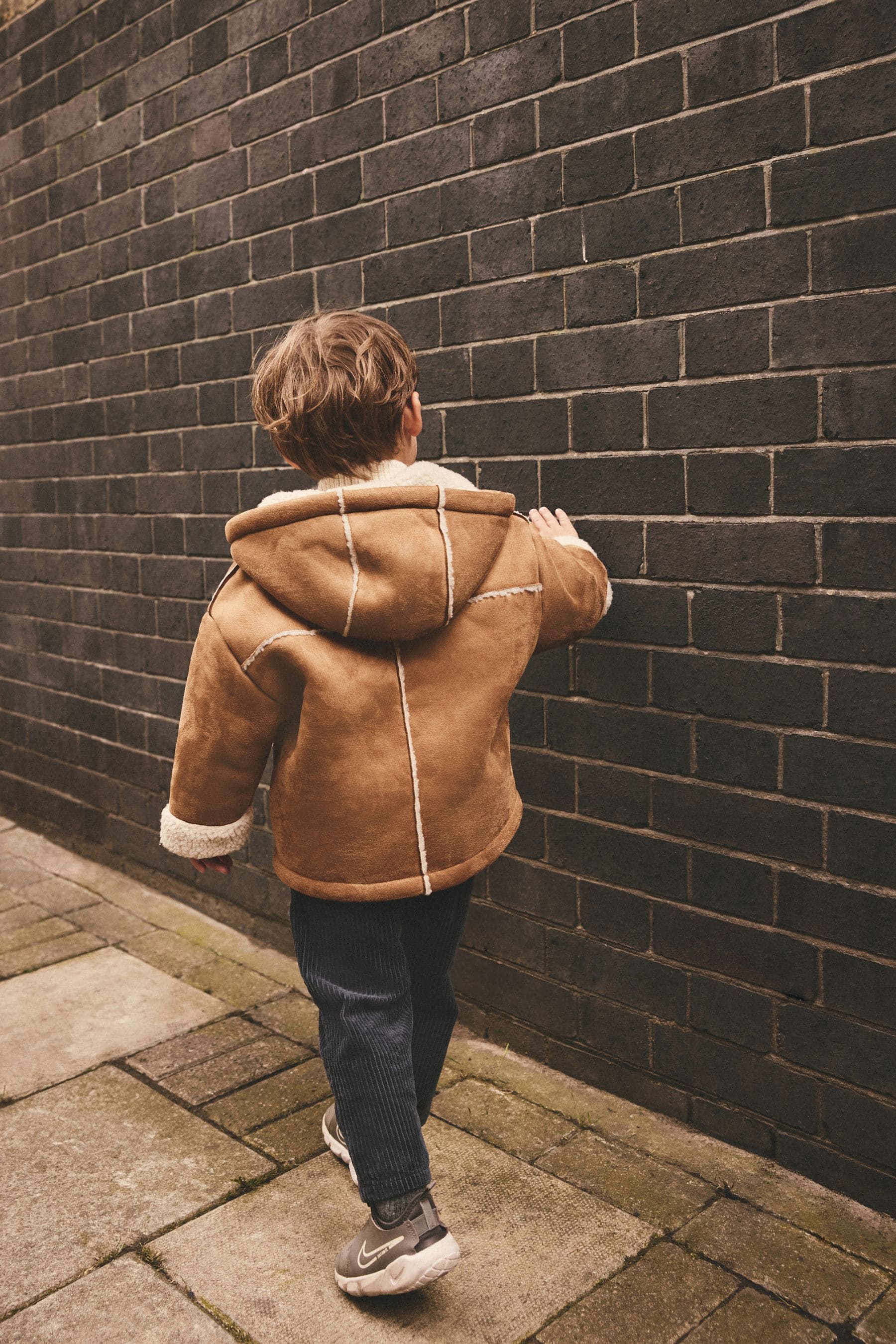 Tan Brown Shearling Coat (3mths-7yrs)