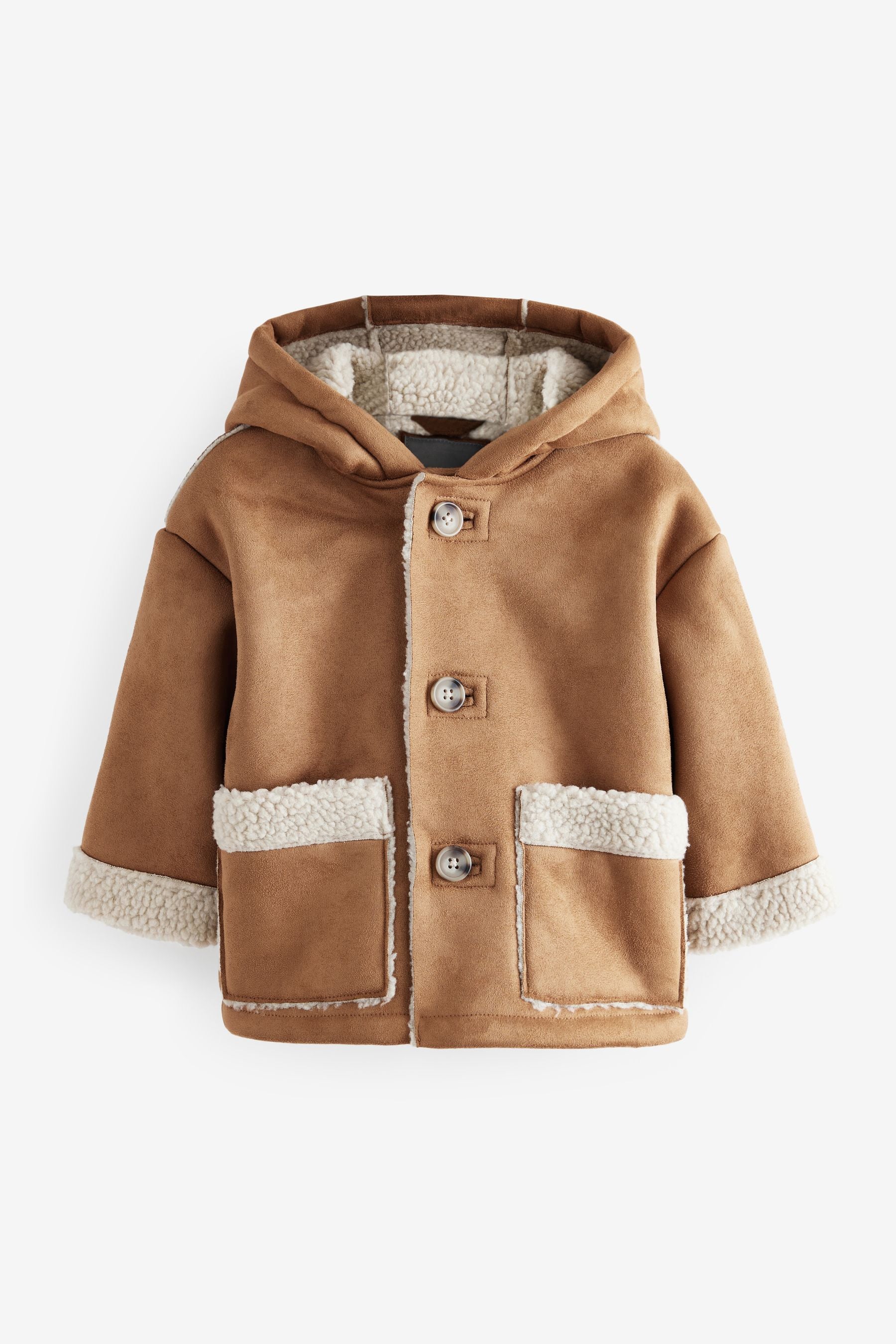 Tan Brown Shearling Coat (3mths-7yrs)