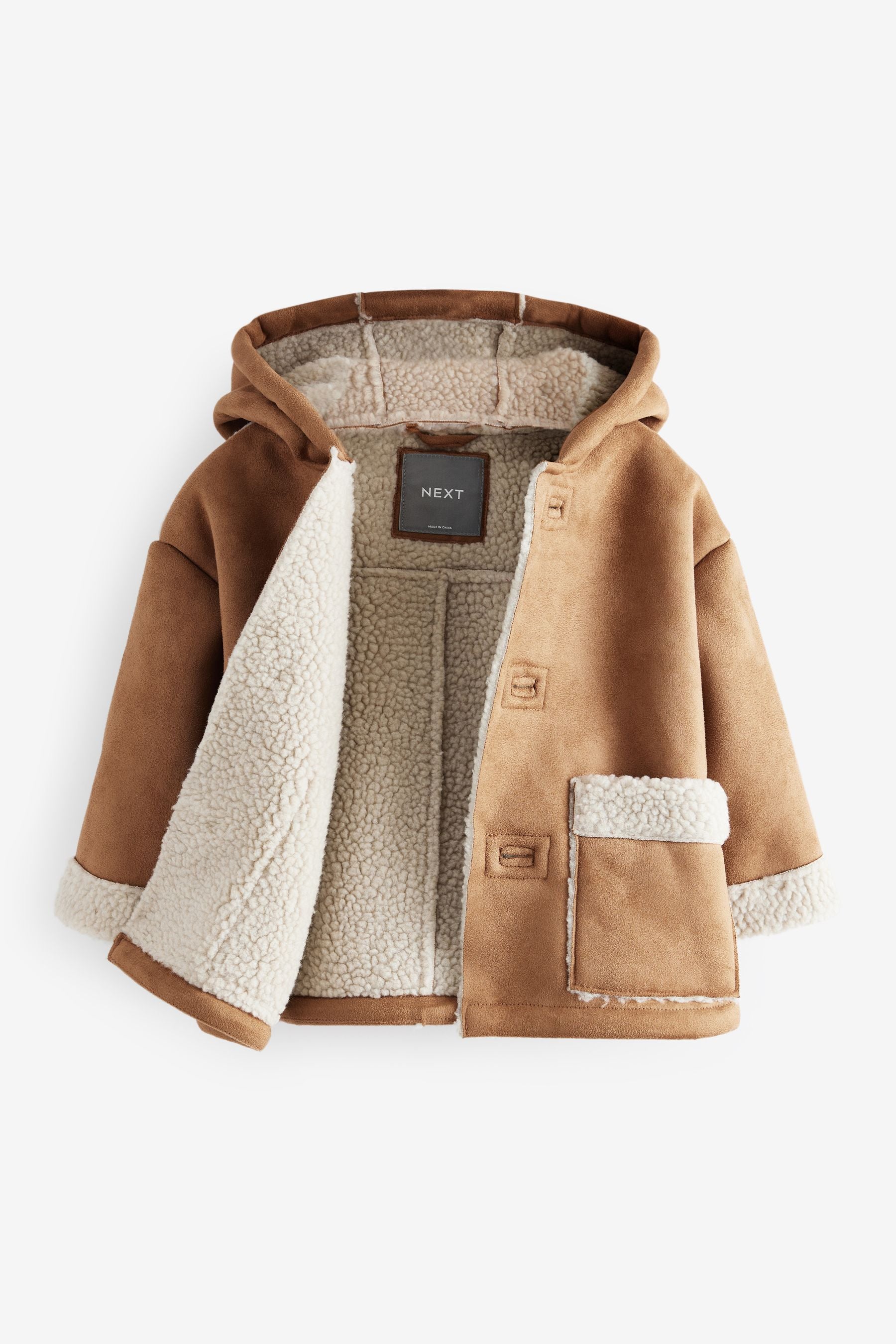 Tan Brown Shearling Coat (3mths-7yrs)