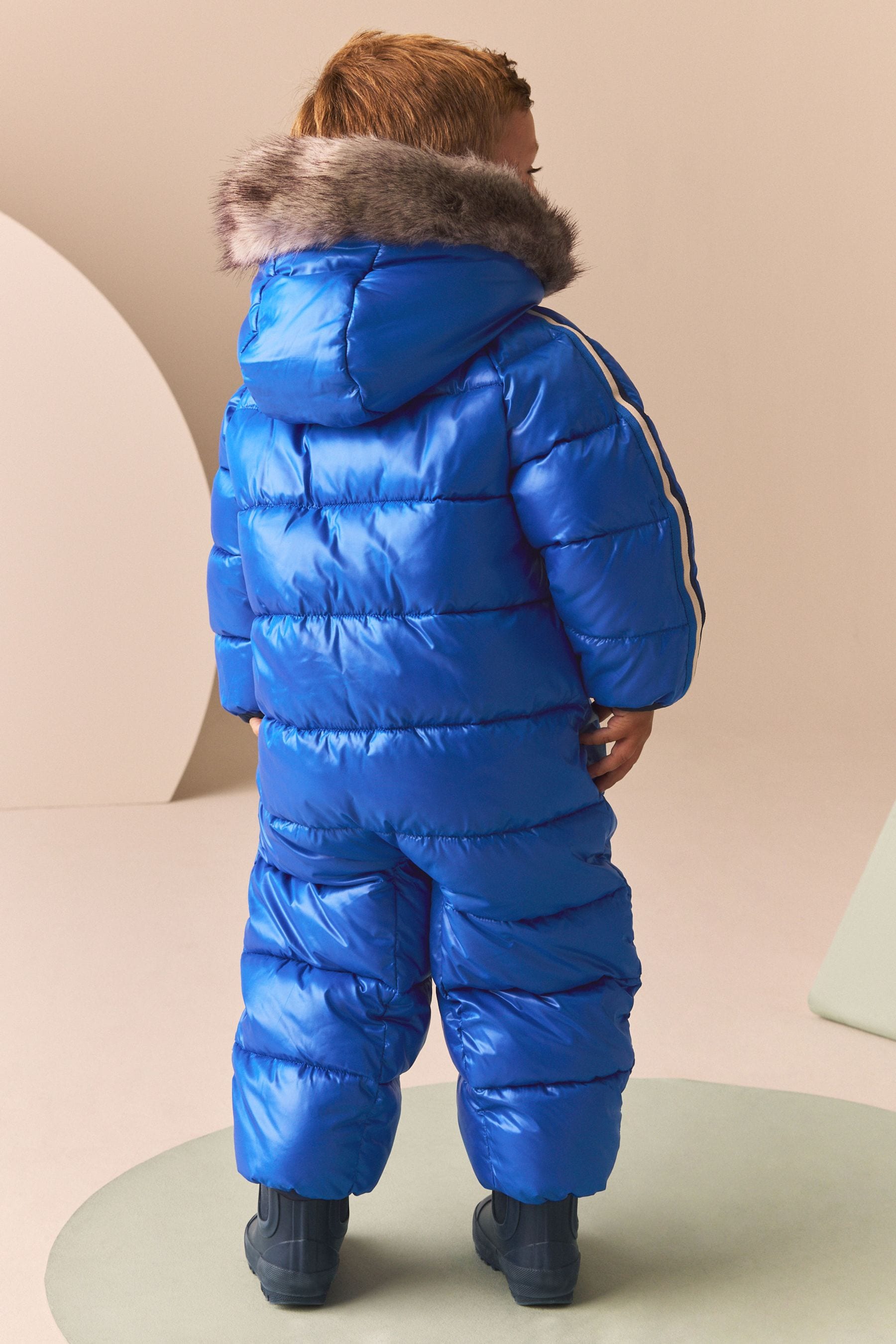 Cobalt Blue Plain Shower Resistant Snowsuit (3mths-7yrs)