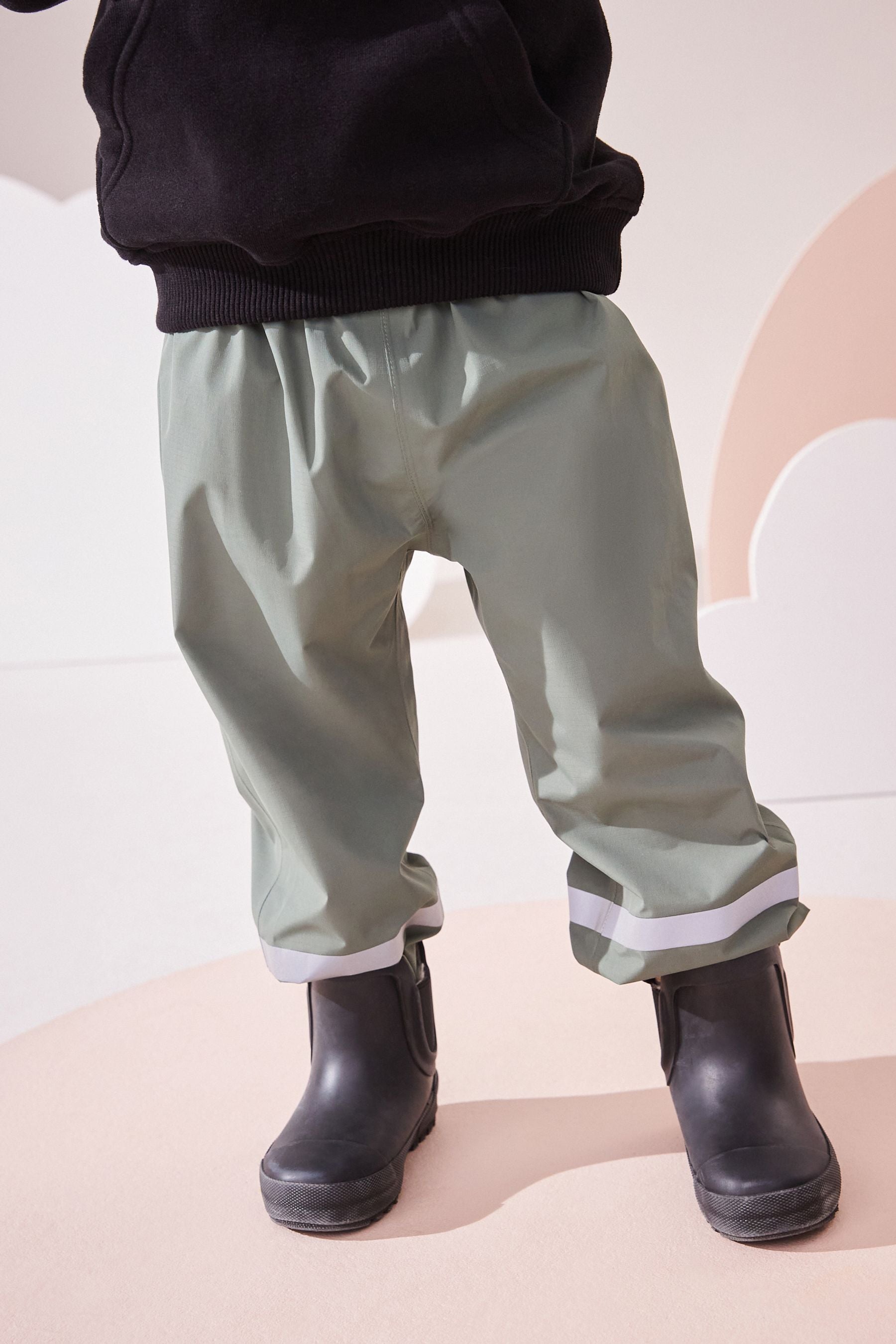 Khaki Green Waterproof Trousers (9mths-10yrs)