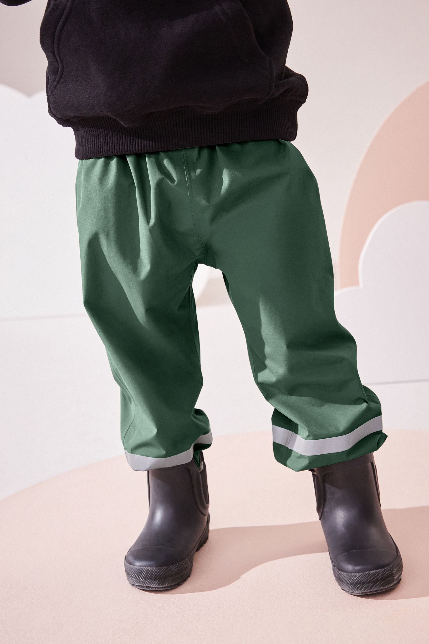 Khaki Green Waterproof Trousers (9mths-10yrs)