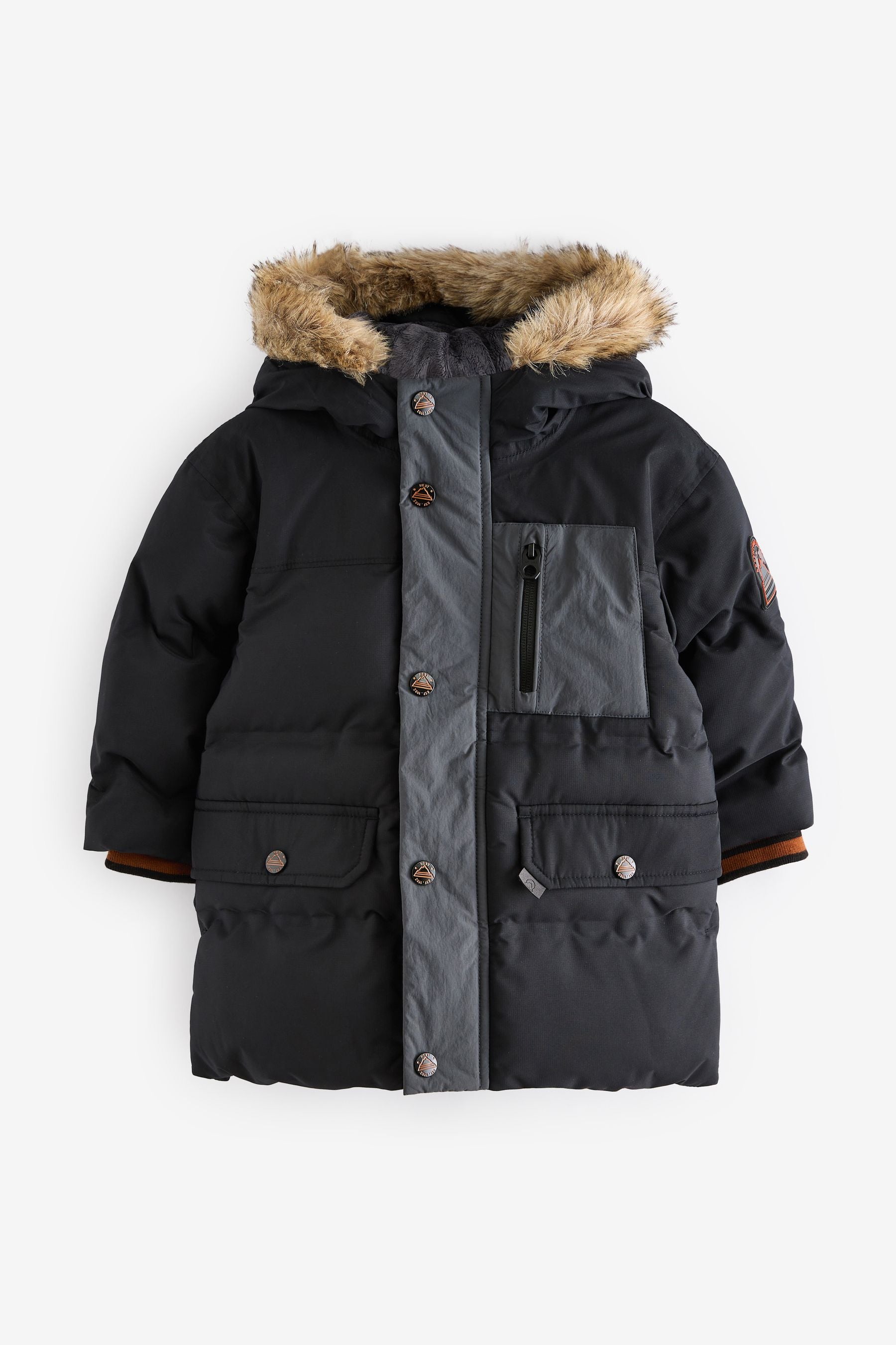 Black Premium Waterproof Parka (3mths-7yrs)