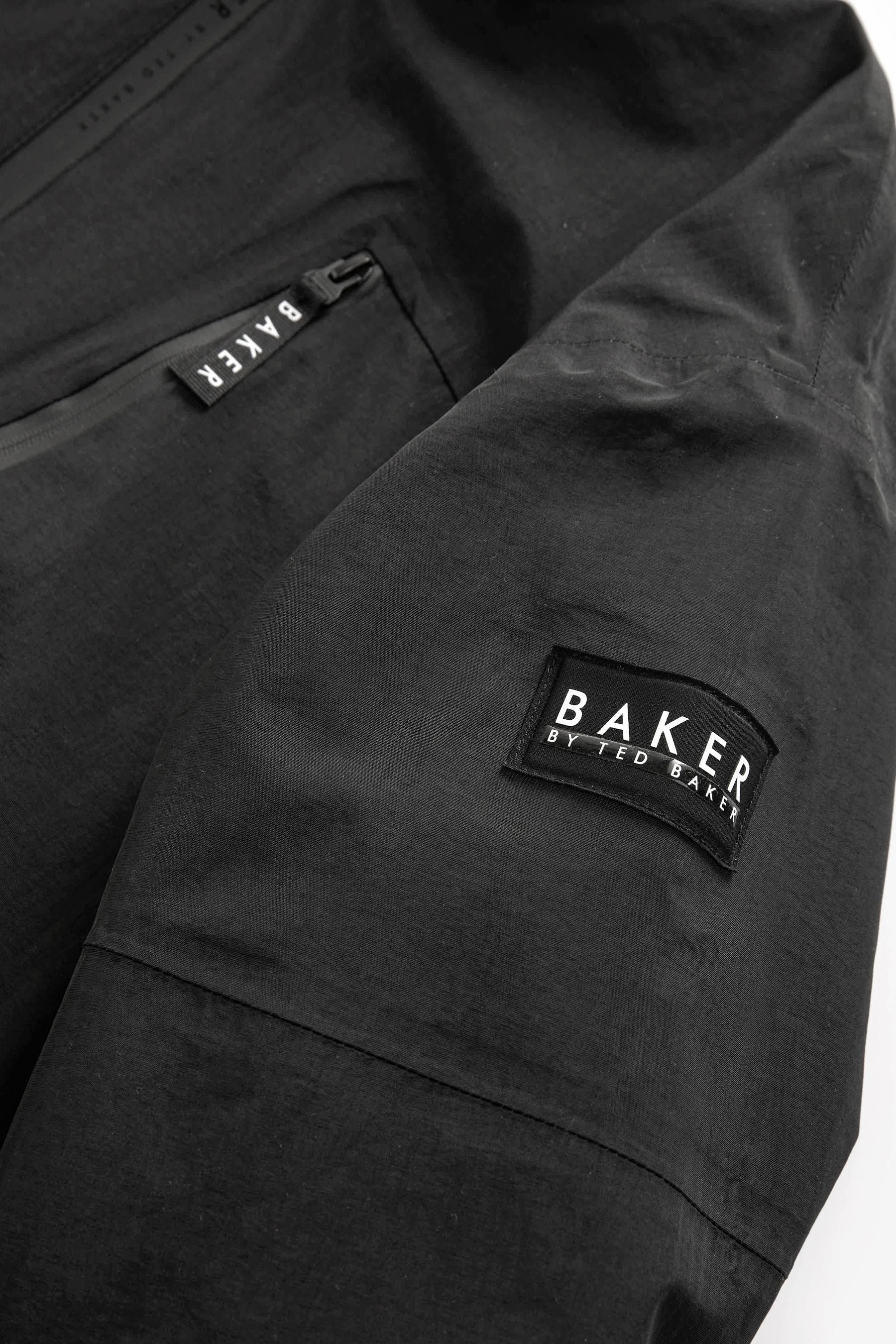 Baker by Ted Baker Black Waterproof Lightweight Rain Jacket