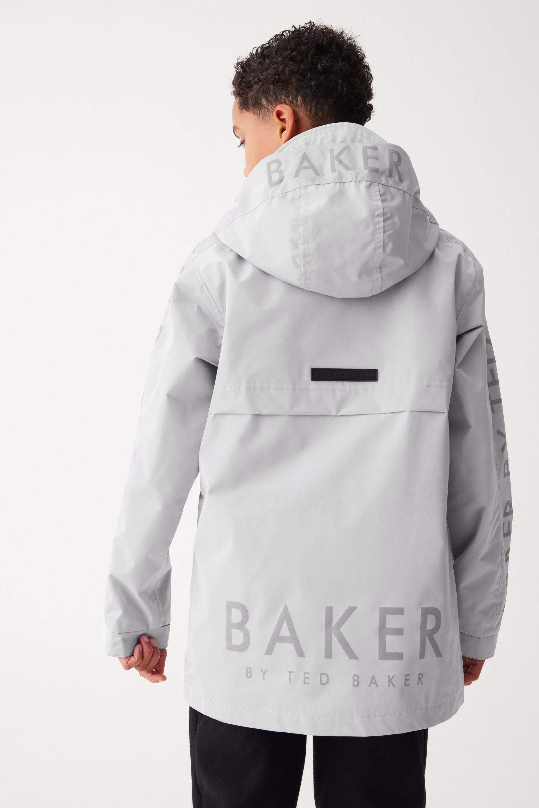 Baker by Ted Baker Grey Shower Resistant Technical Rain Jacket