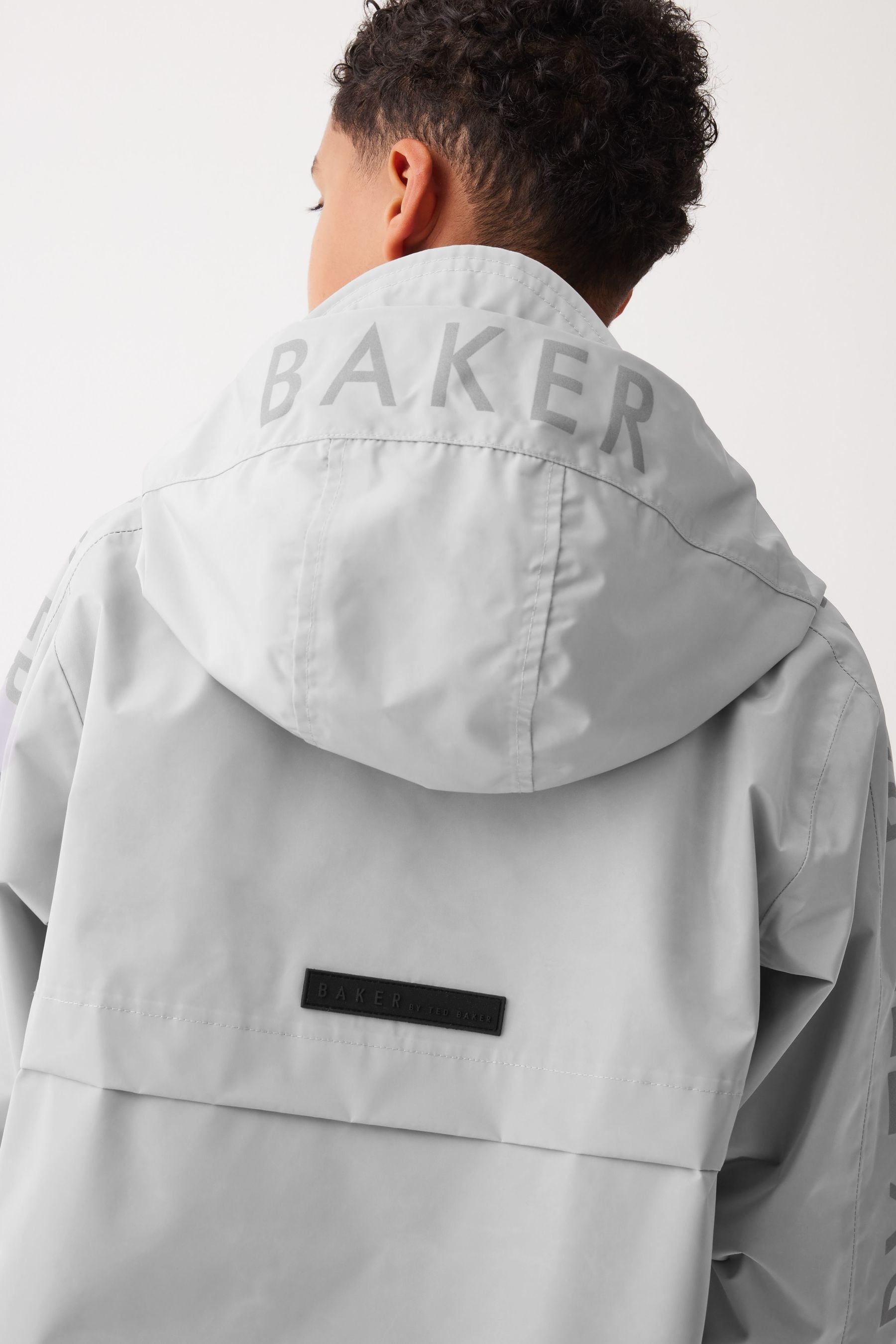 Baker by Ted Baker Grey Shower Resistant Technical Rain Jacket