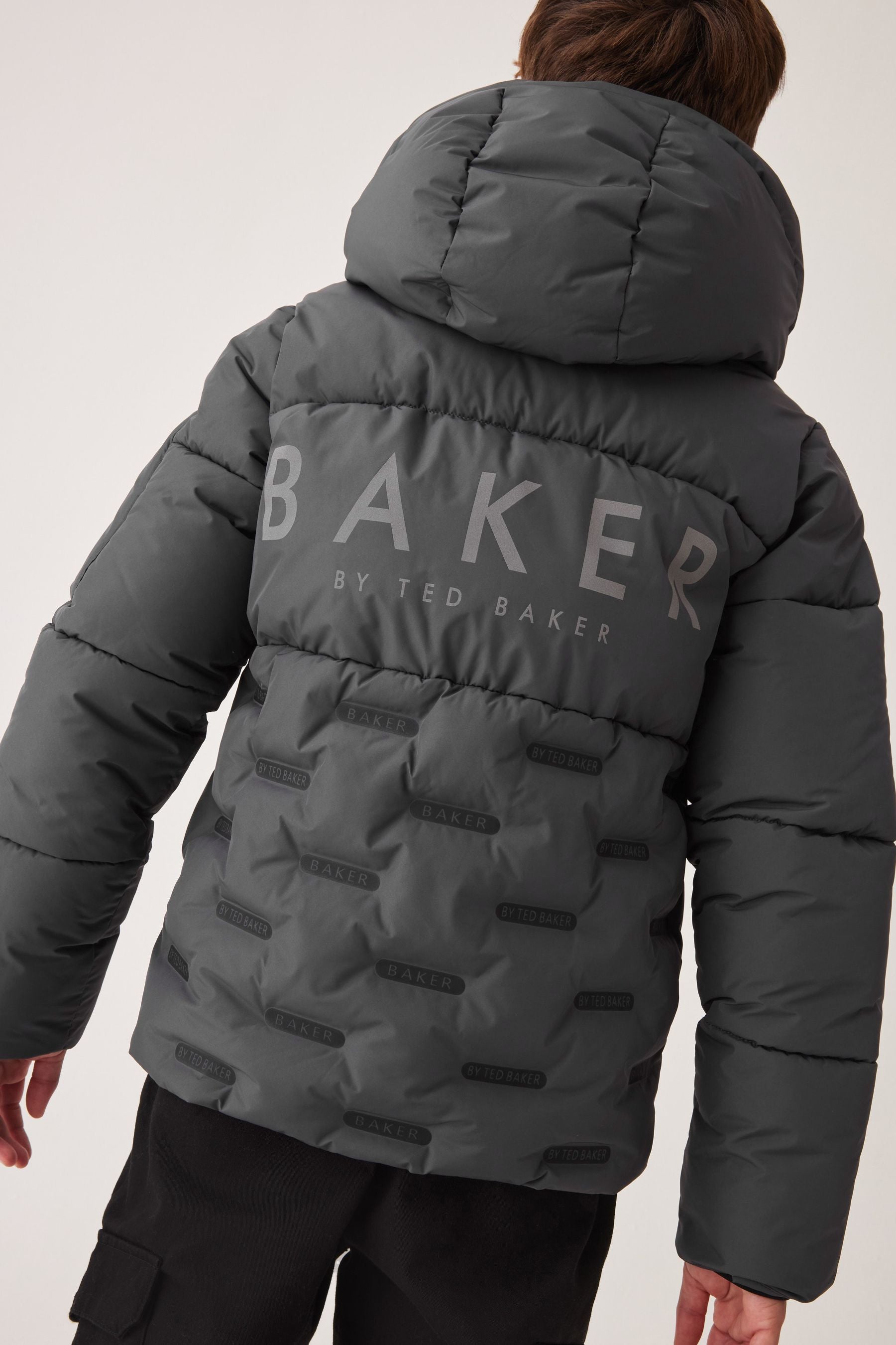 Baker by Ted Baker Grey Shower Resistant Heatseal Coat