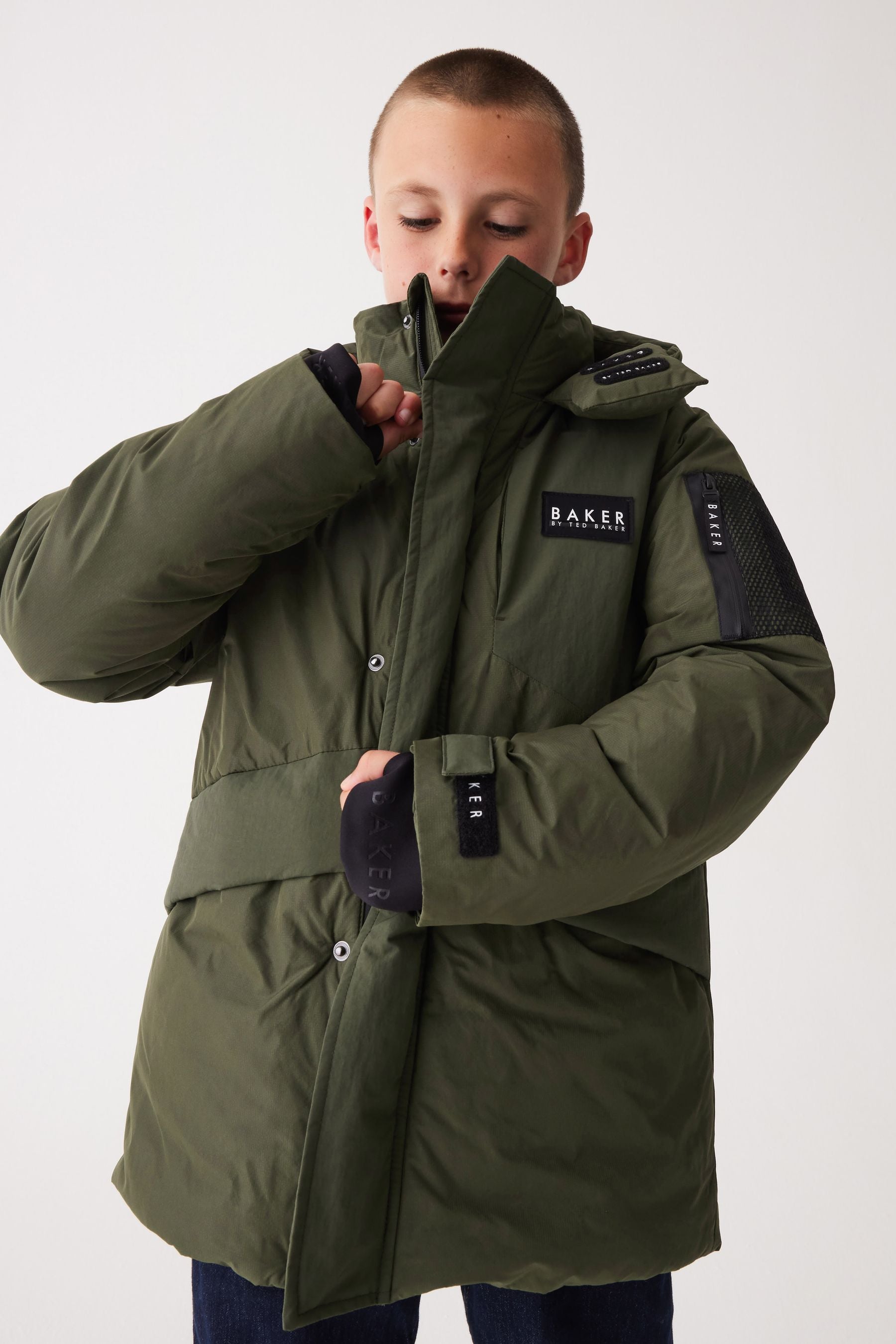 Baker by Ted Baker Khaki Green Shower Resistant Parka