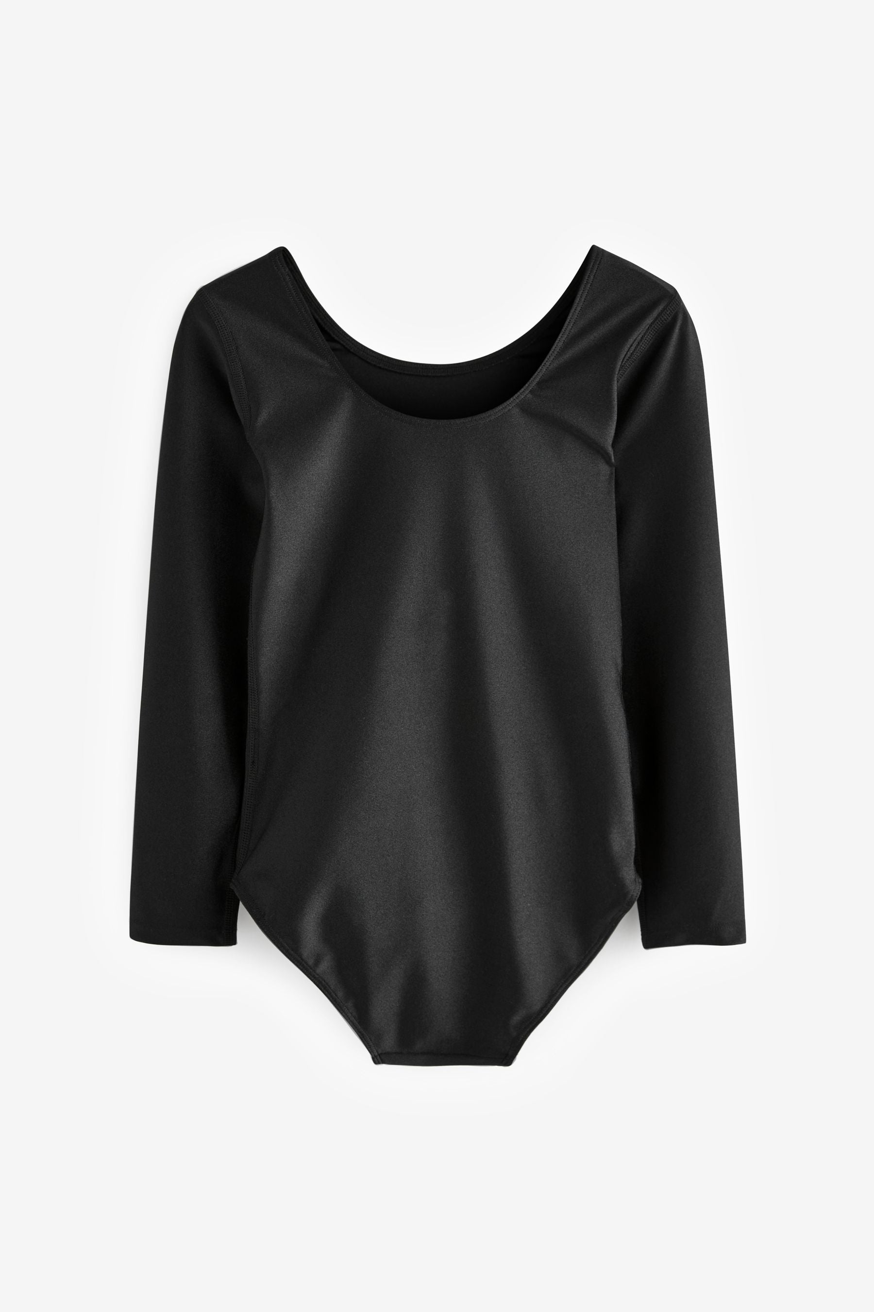 Black Stretch Long Sleeve Leotard Bodysuit (2-10yrs)