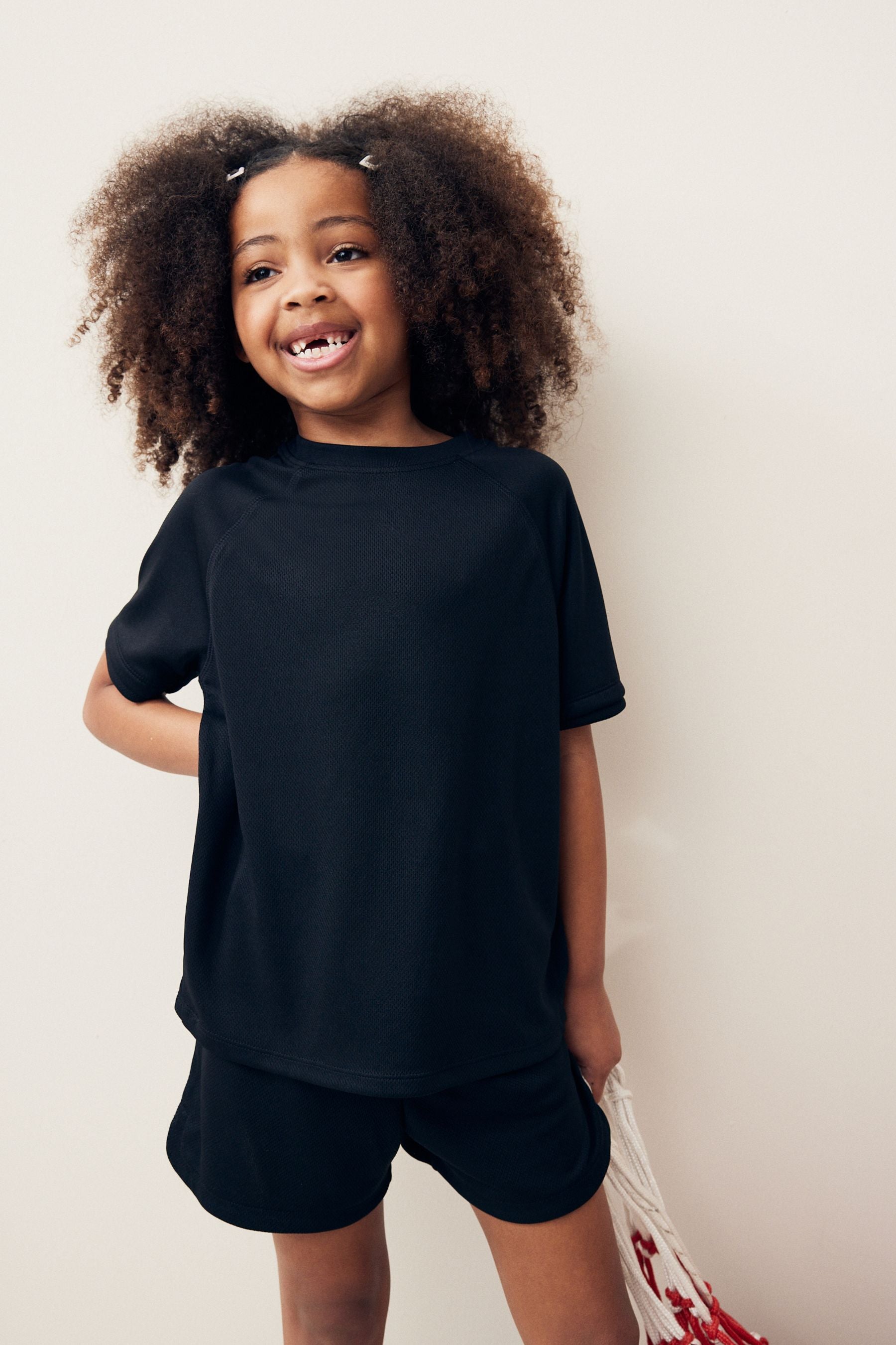 Black Sports T-Shirt (3-16yrs)