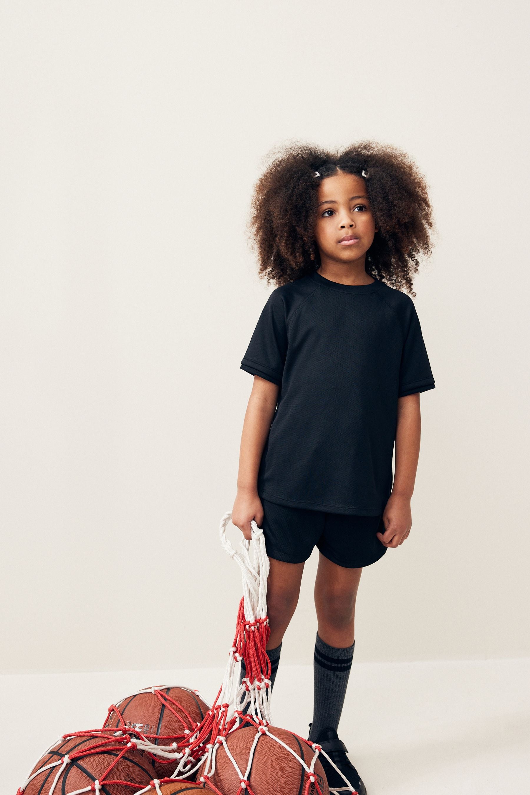 Black Sports T-Shirt (3-16yrs)