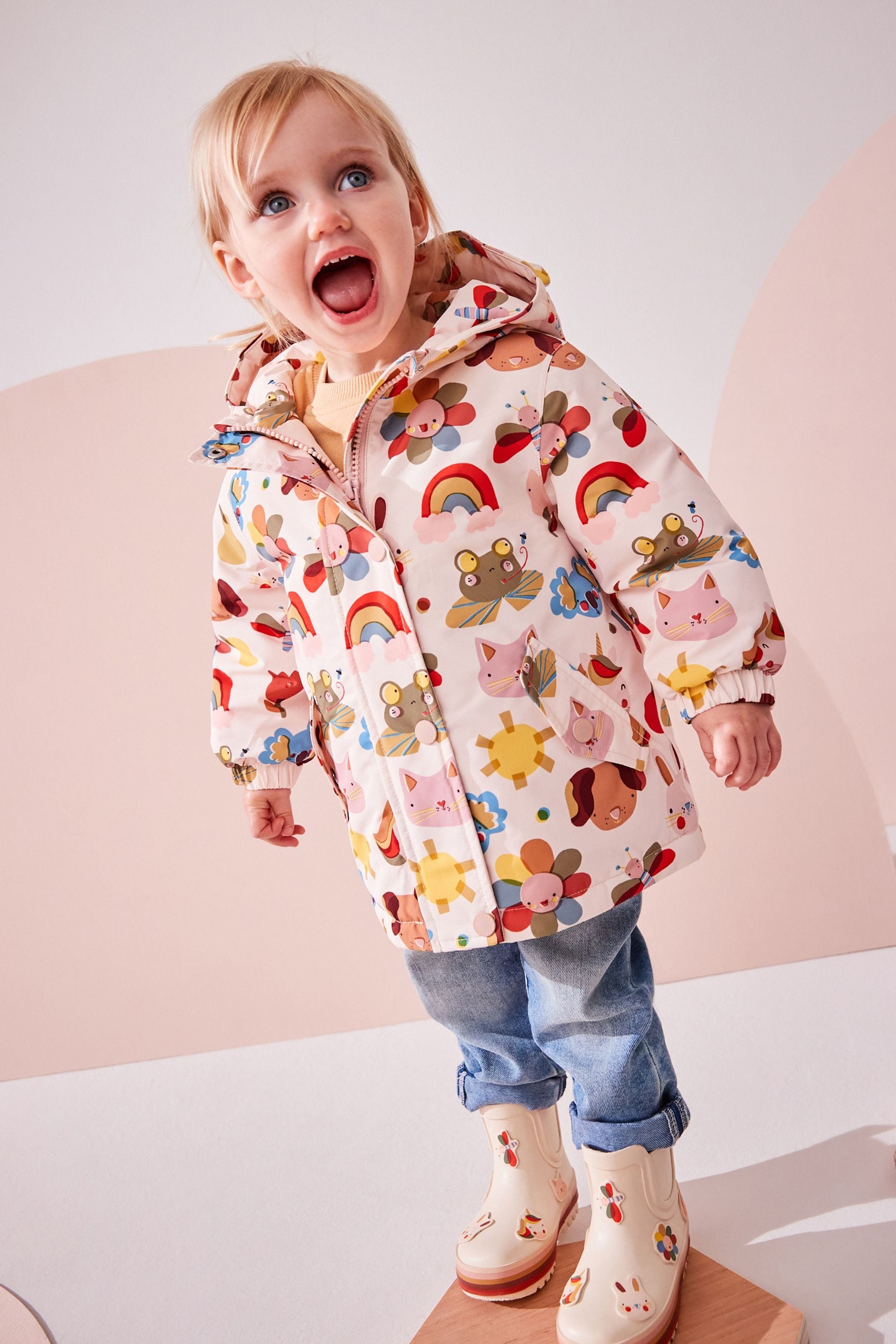 Multi Waterproof Colourblock Jacket (3mths-7yrs)