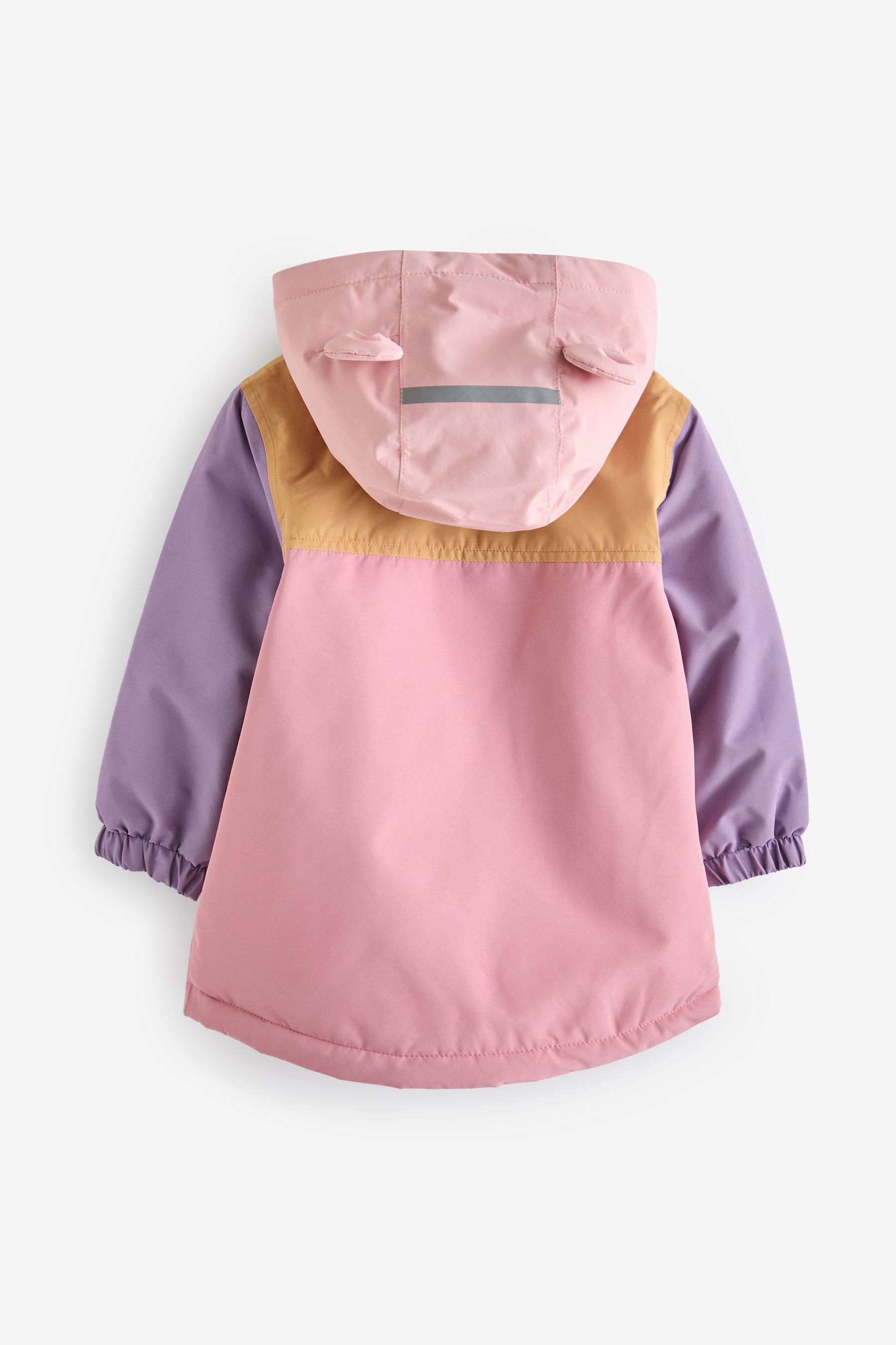 Pink Waterproof Colourblock Jacket (3mths-7yrs)