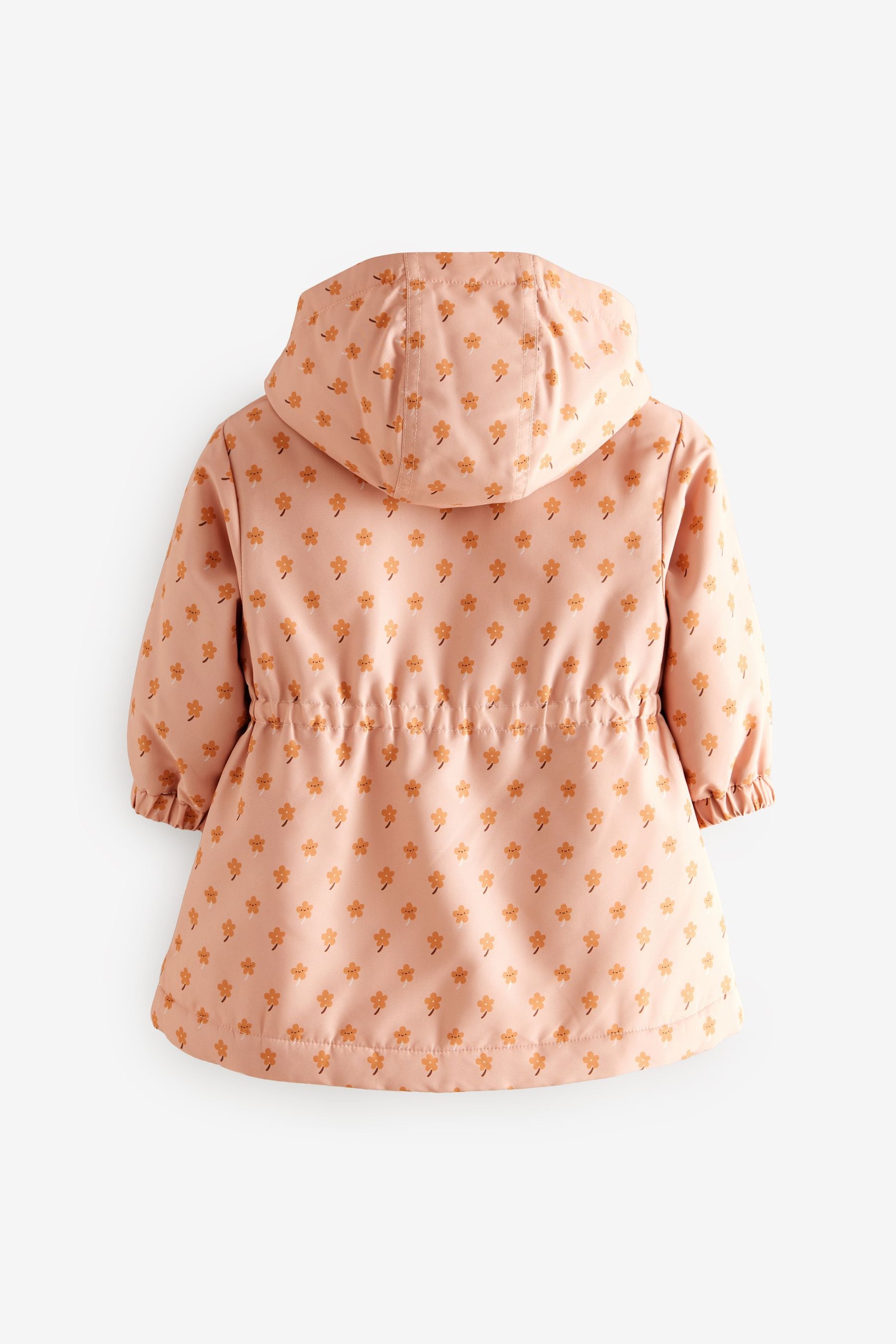 Pink Shower Resistant AOP Skirted Coat (3mths-7yrs)