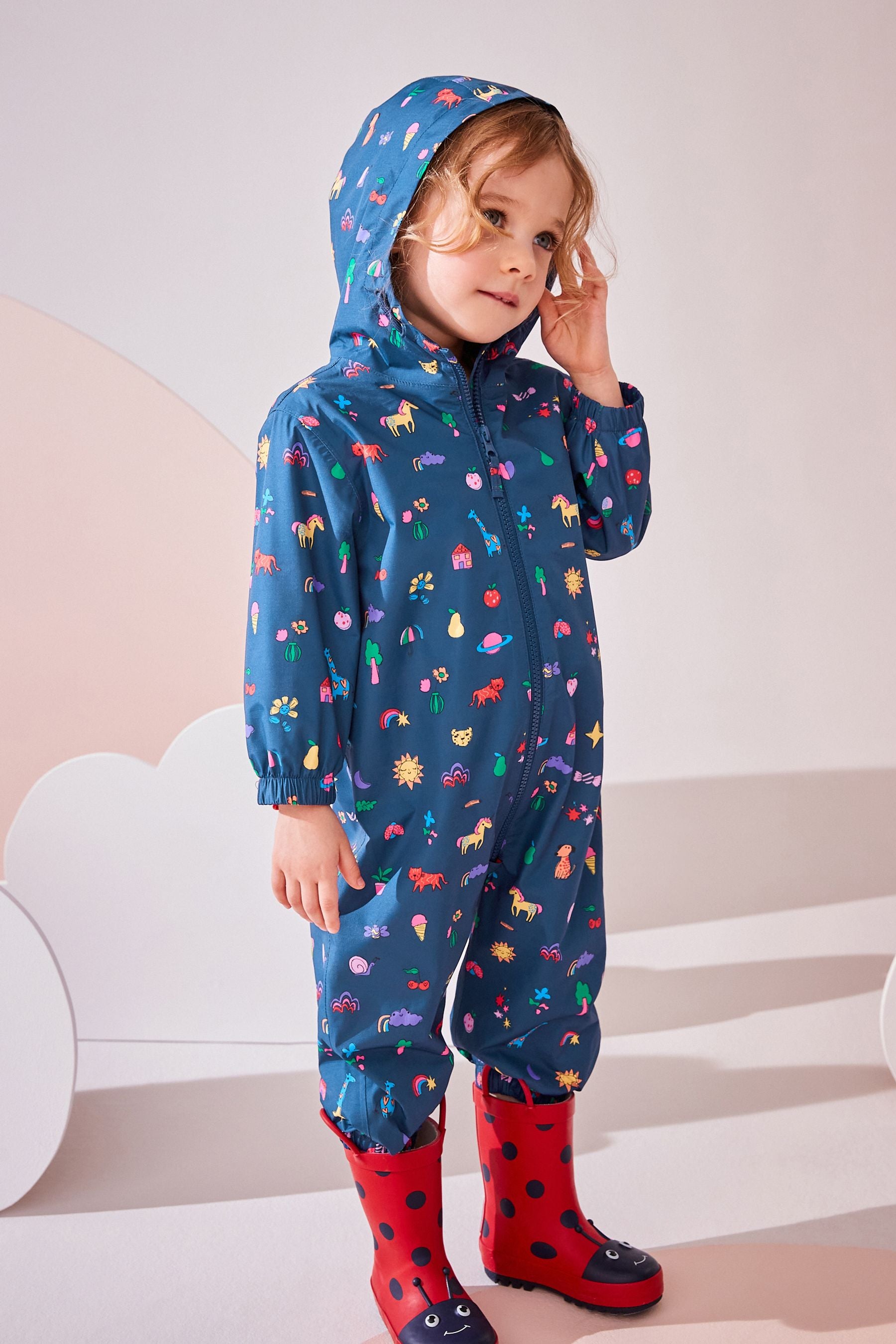 Navy Waterproof Puddlesuit (3mths-7yrs)