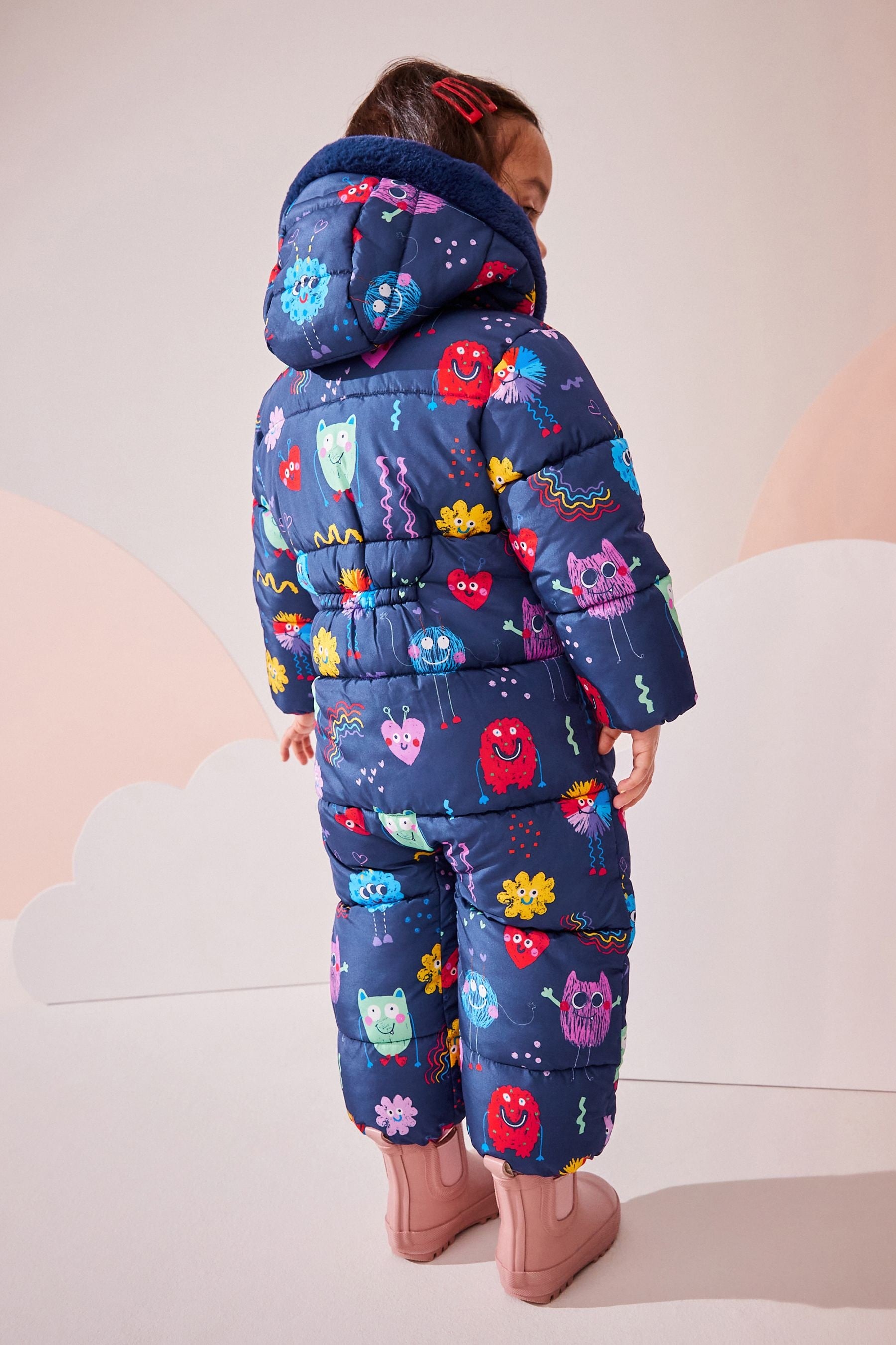 Navy Character Shower Resistant Printed Snowsuit (3mths-7yrs)