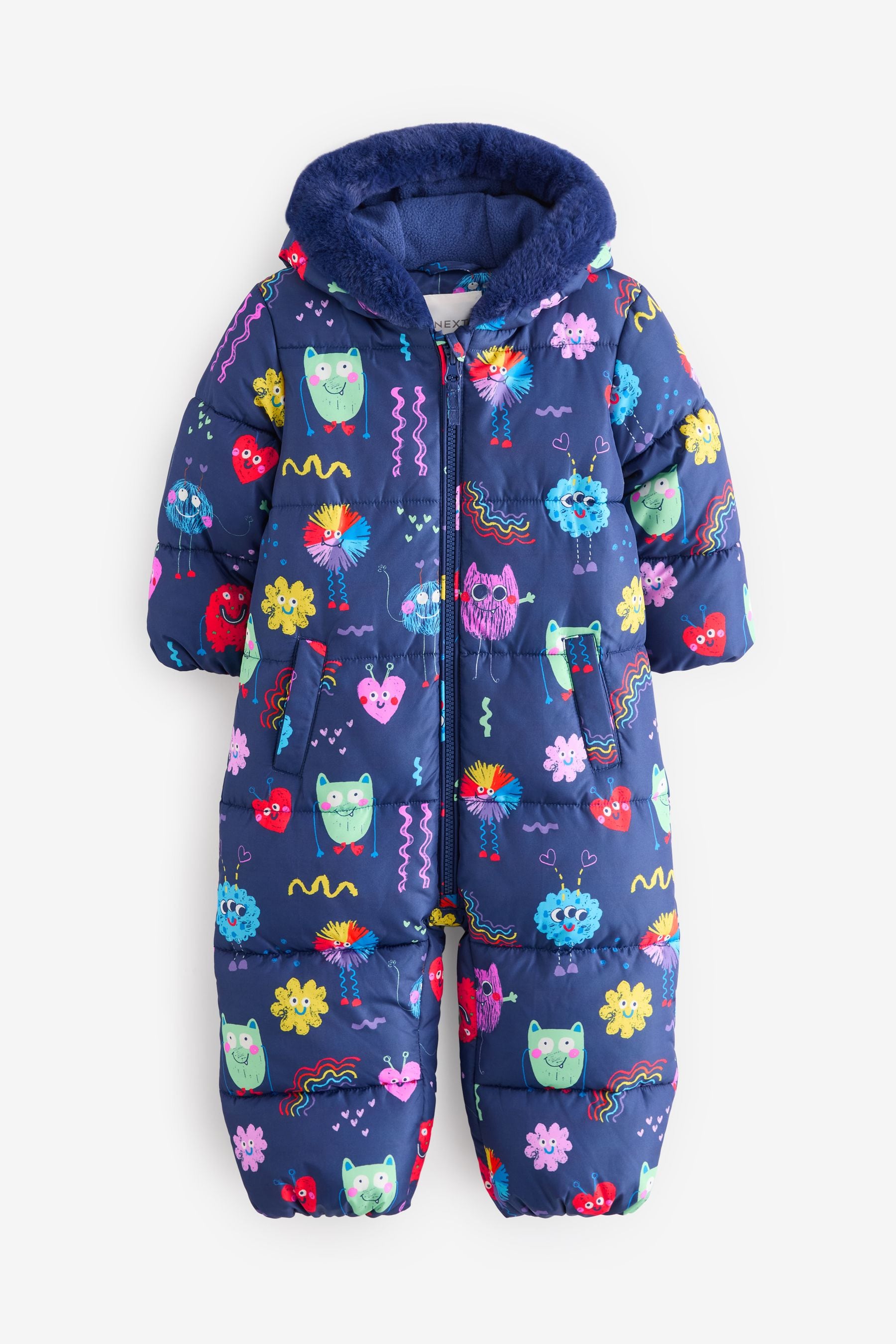 Navy Character Shower Resistant Printed Snowsuit (3mths-7yrs)