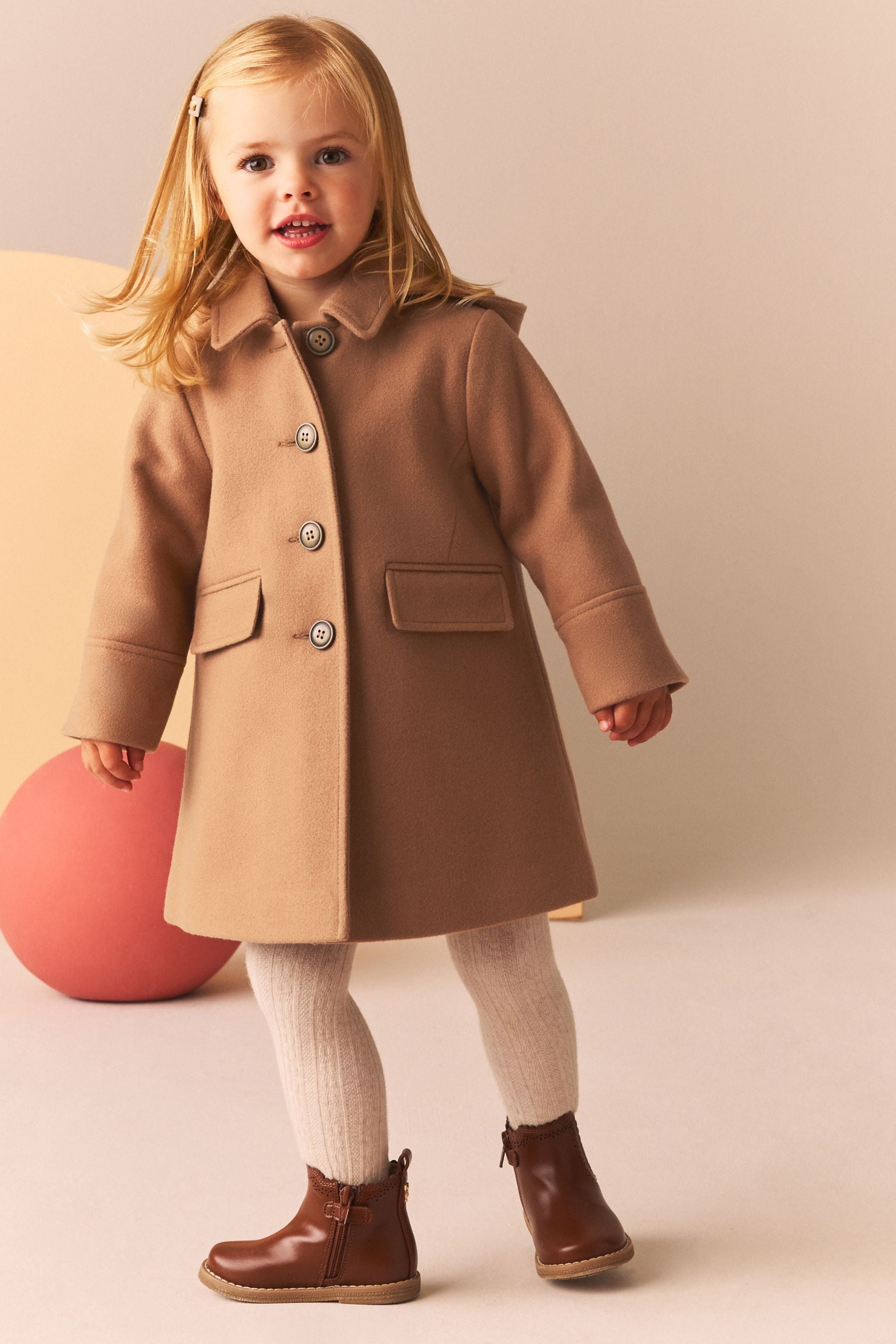 Camel Wool Mix Coat (3mths-7yrs)