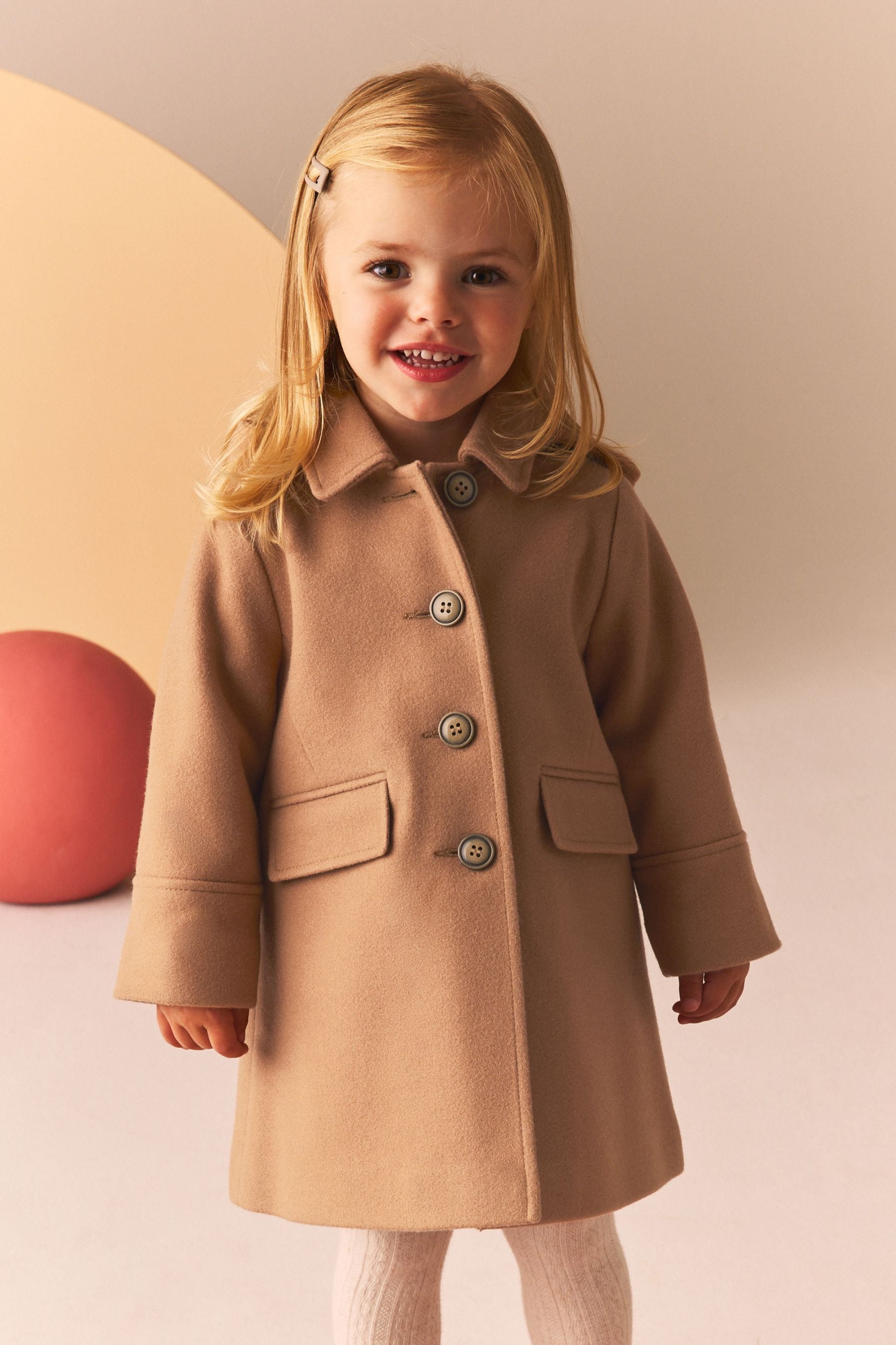 Camel Wool Mix Coat (3mths-7yrs)