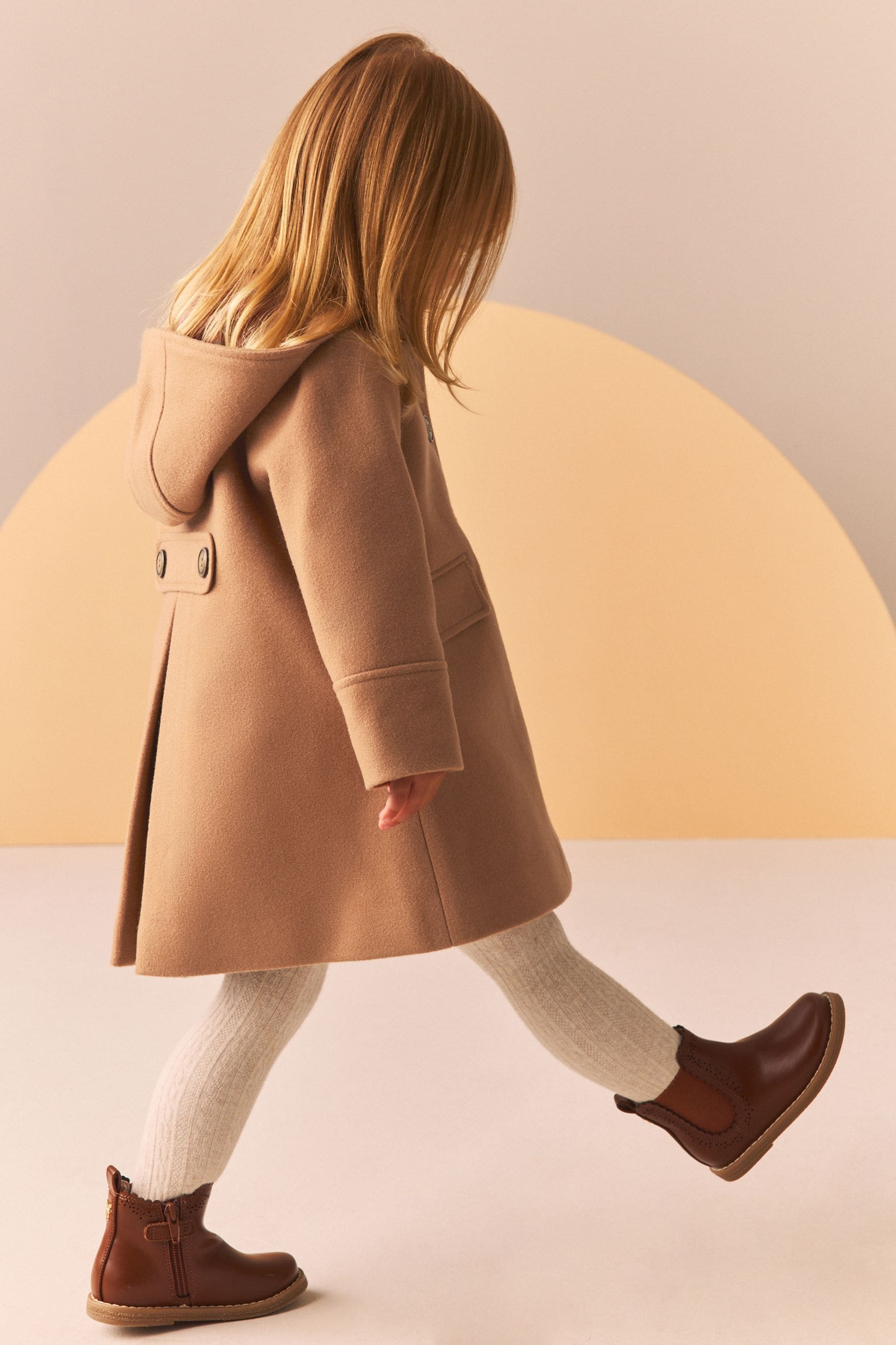 Camel Wool Mix Coat (3mths-7yrs)