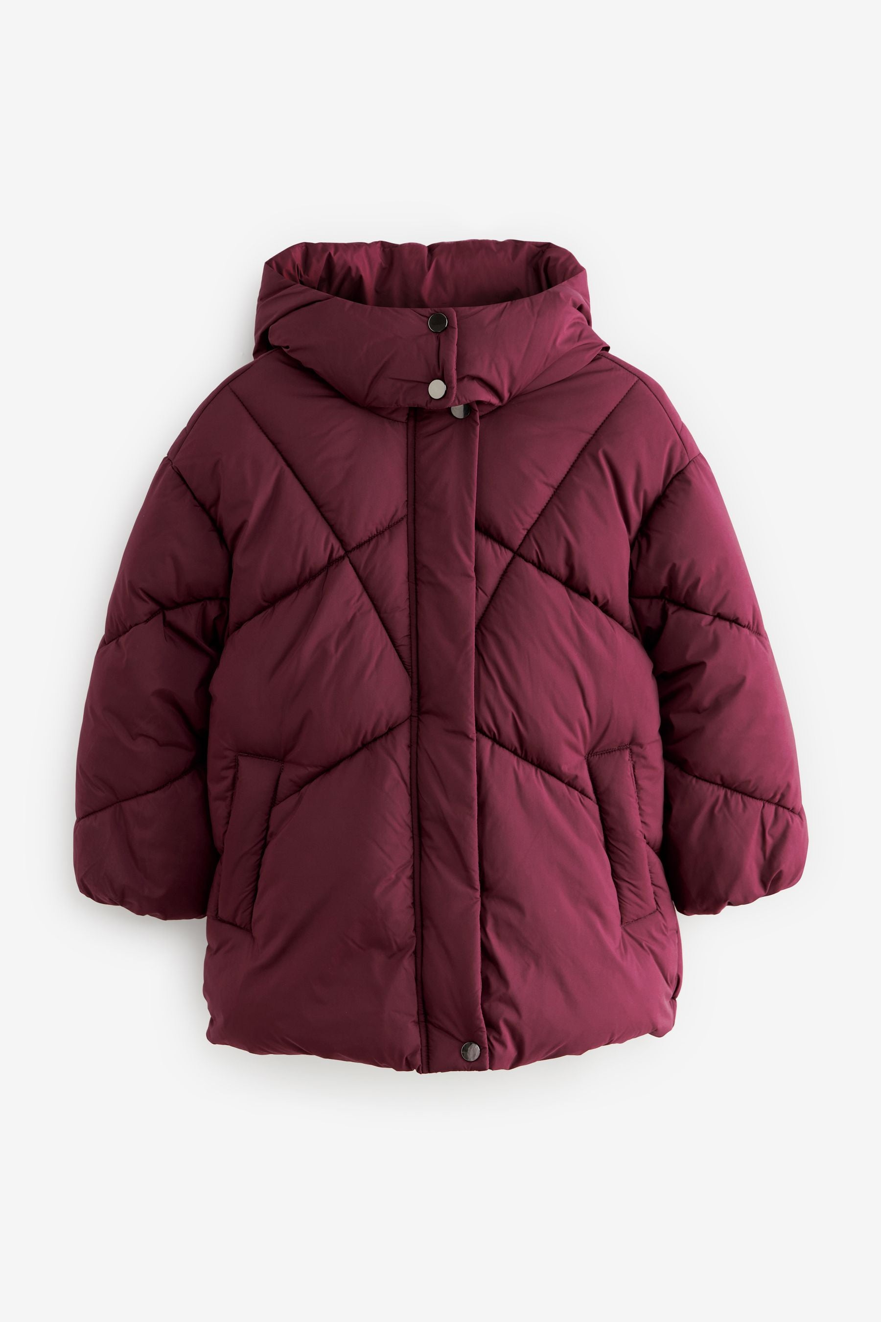 Burgundy Red Shower Resistant Padded Coat (3-16yrs)