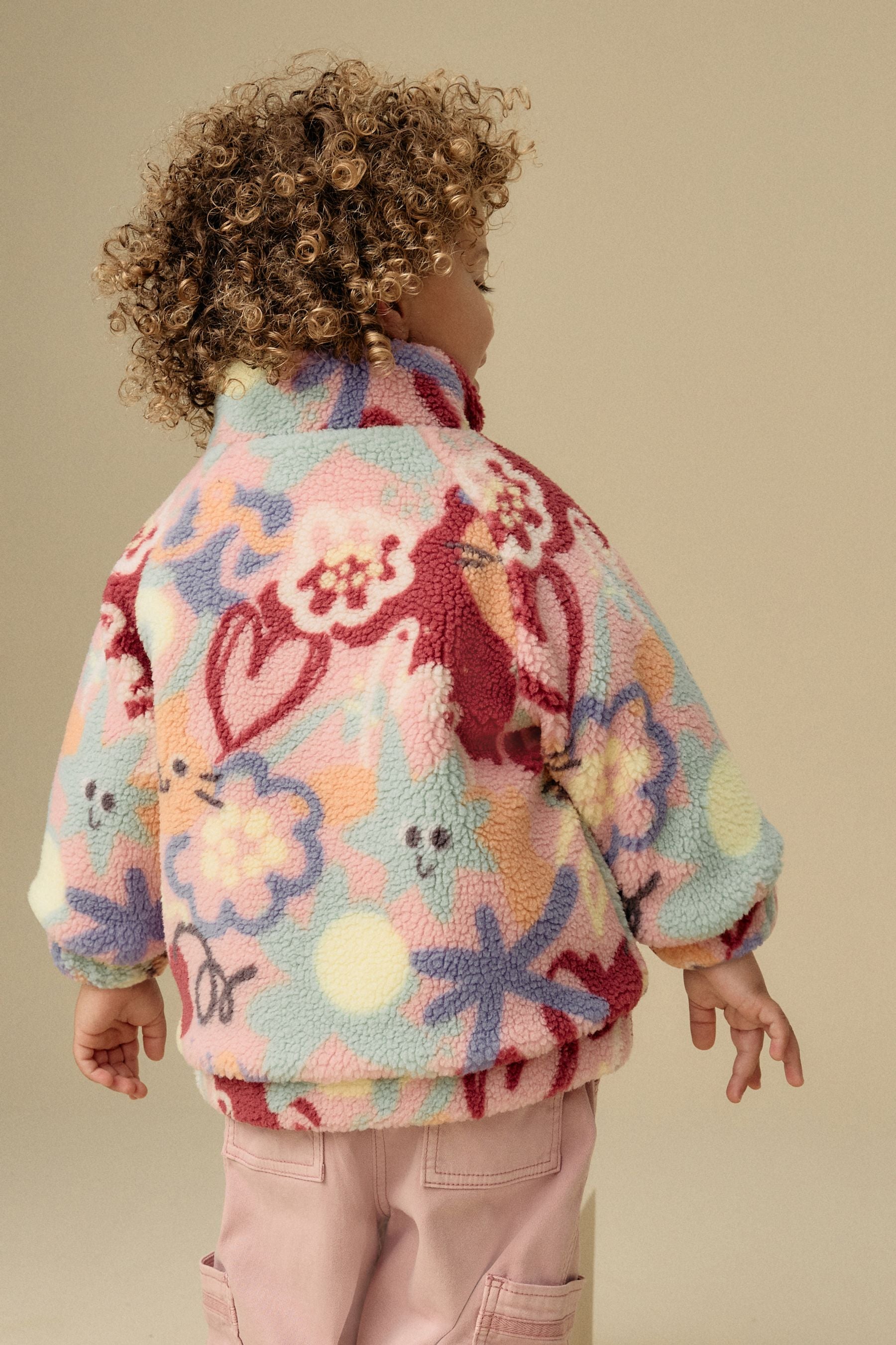 Multi Character Borg Fleece Zip Through Coat (3mths-7yrs)