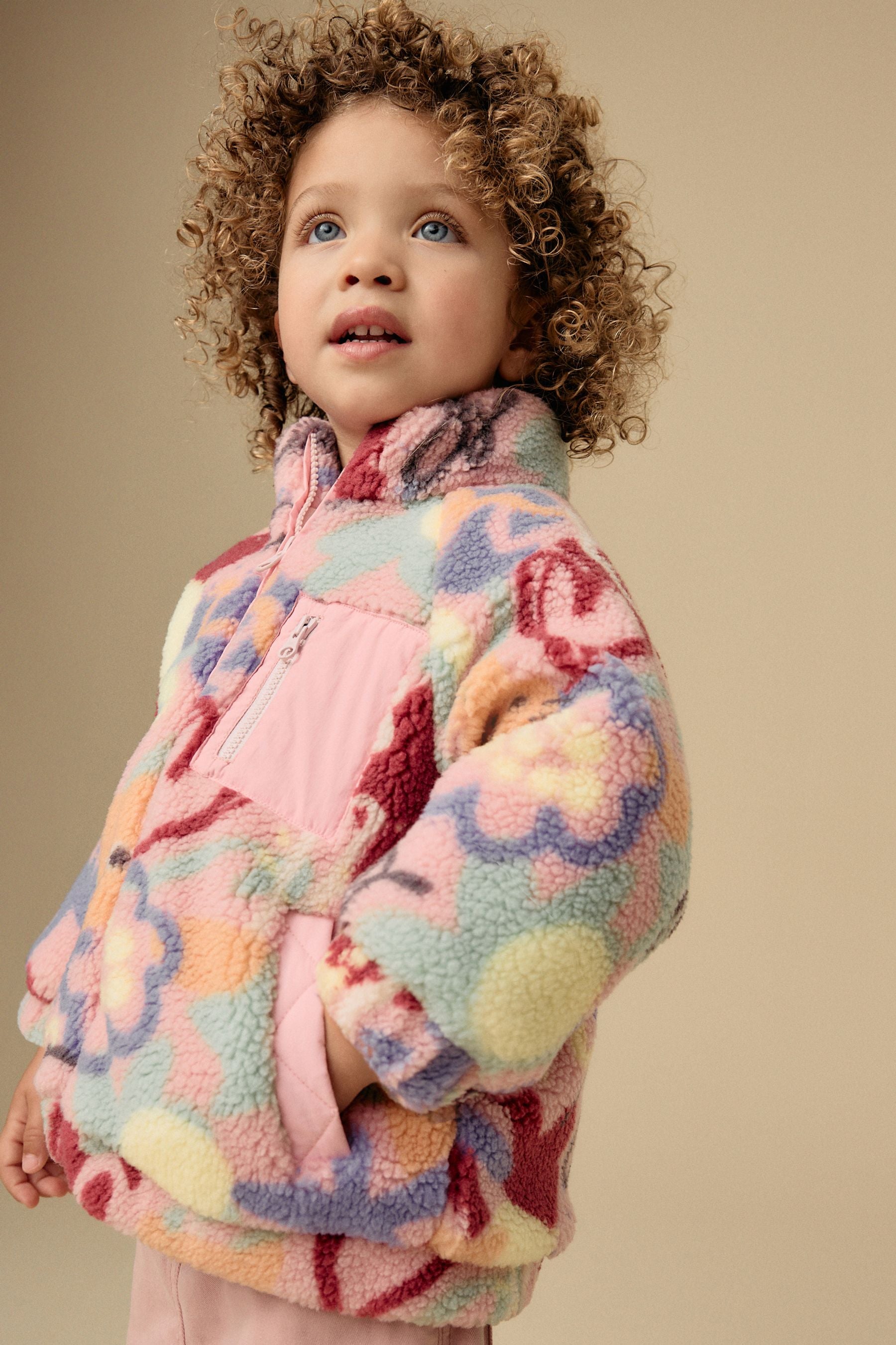 Multi Character Borg Fleece Zip Through Coat (3mths-7yrs)