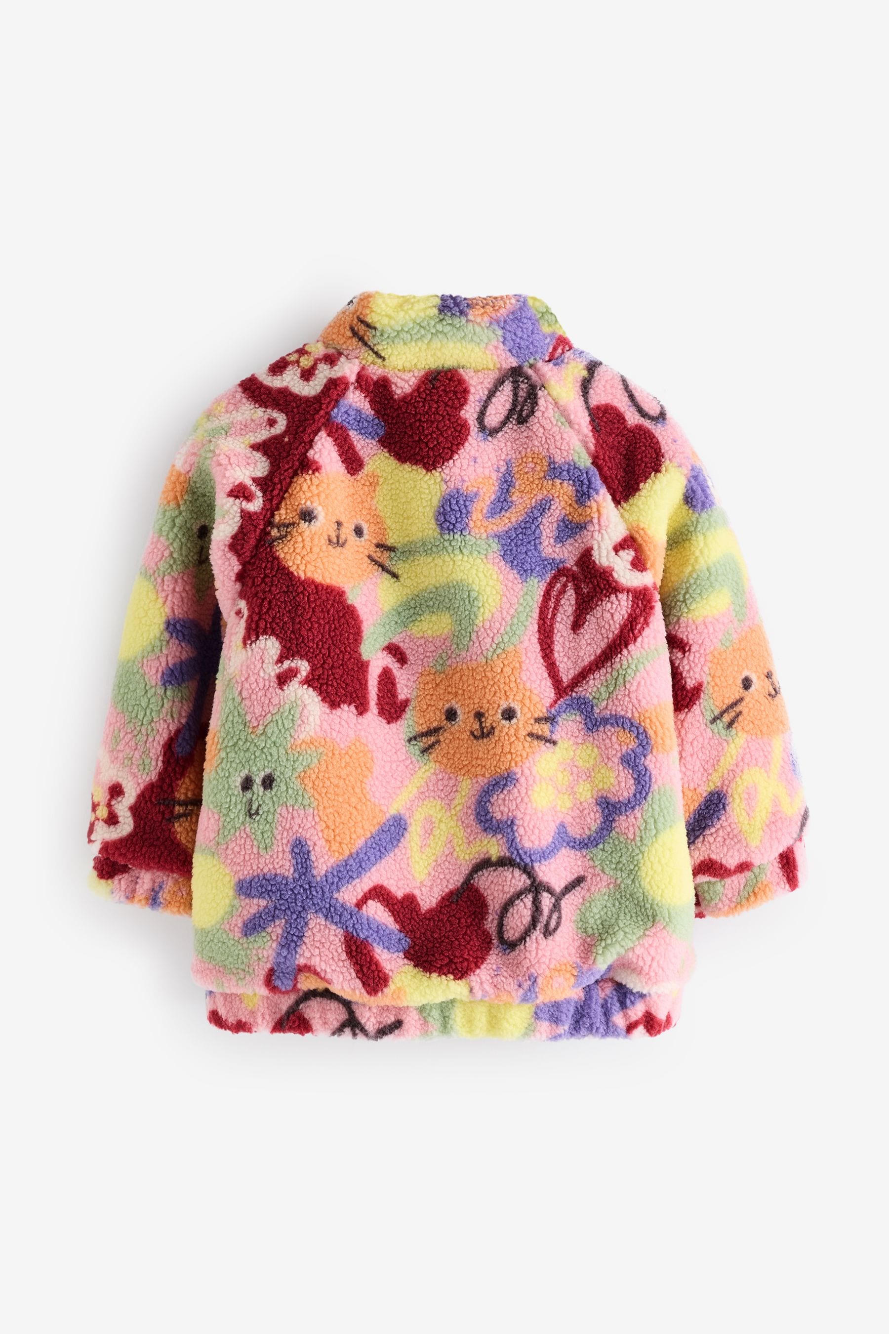 Multi Character Borg Fleece Zip Through Coat (3mths-7yrs)