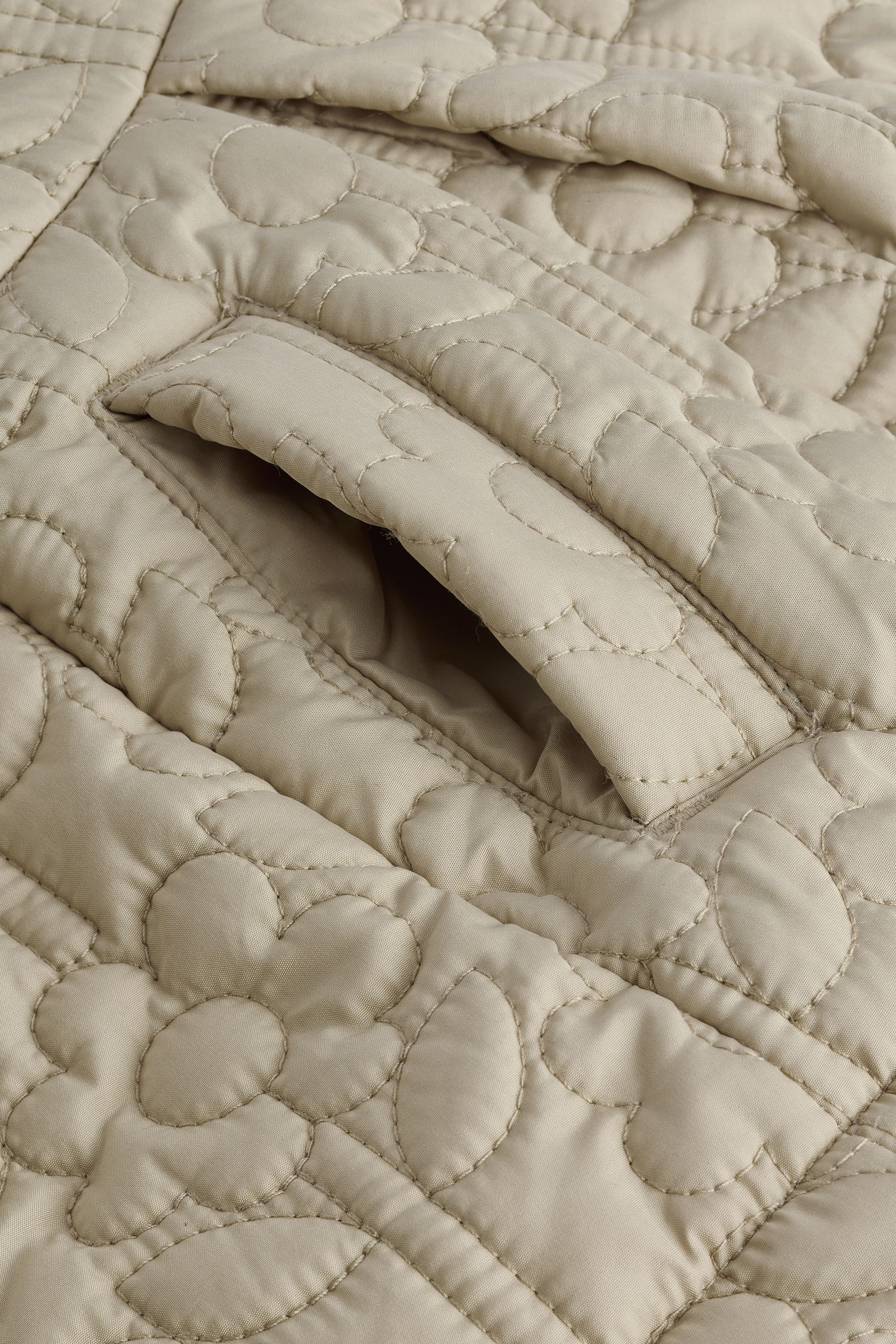 Sage Green Flower Shower Resistant Skirted Quilted Coat (3mths-7yrs)