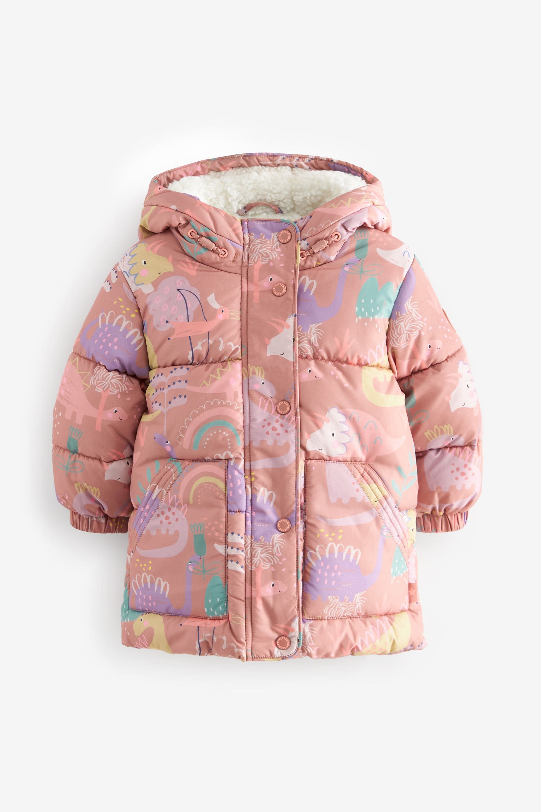 Pink Shower Resistant Padded Coat (3mths-7yrs)