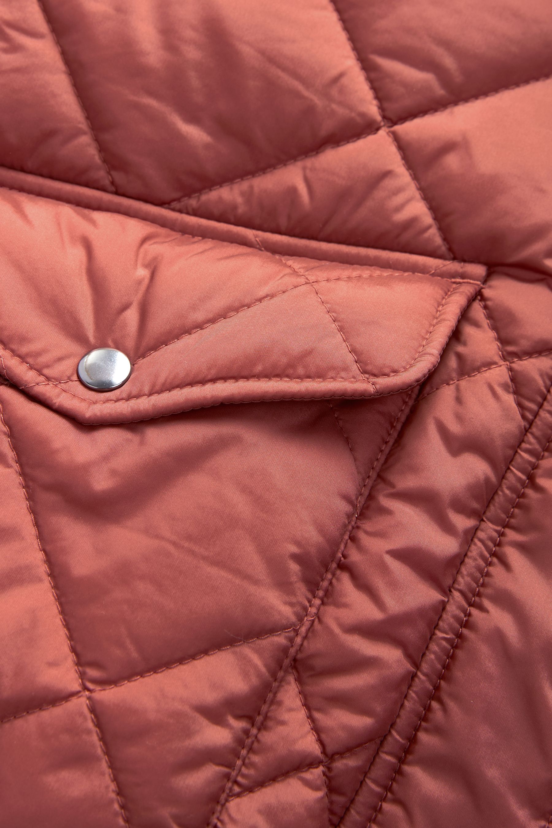 Rust Shower Resistant Oversized Quilted Coat (3-16yrs)