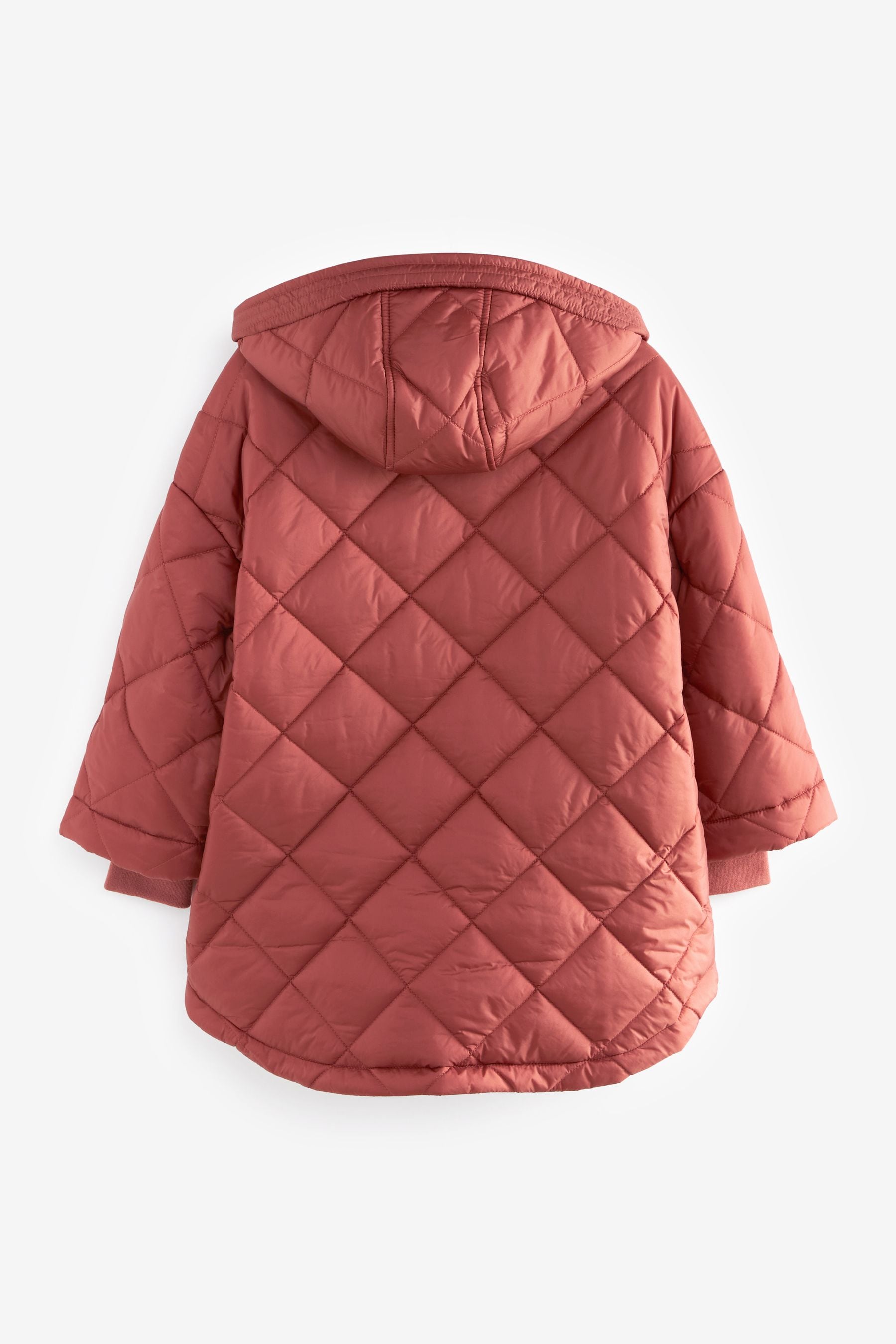 Rust Shower Resistant Oversized Quilted Coat (3-16yrs)