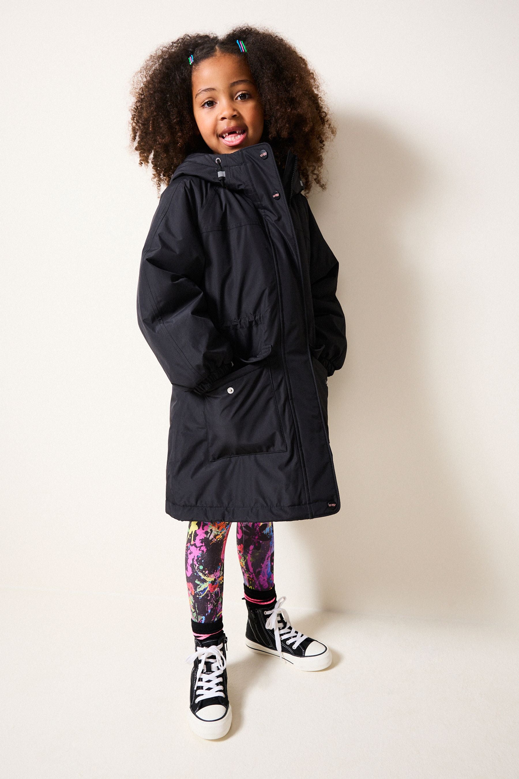 Black Waterproof Coat (3-16yrs)