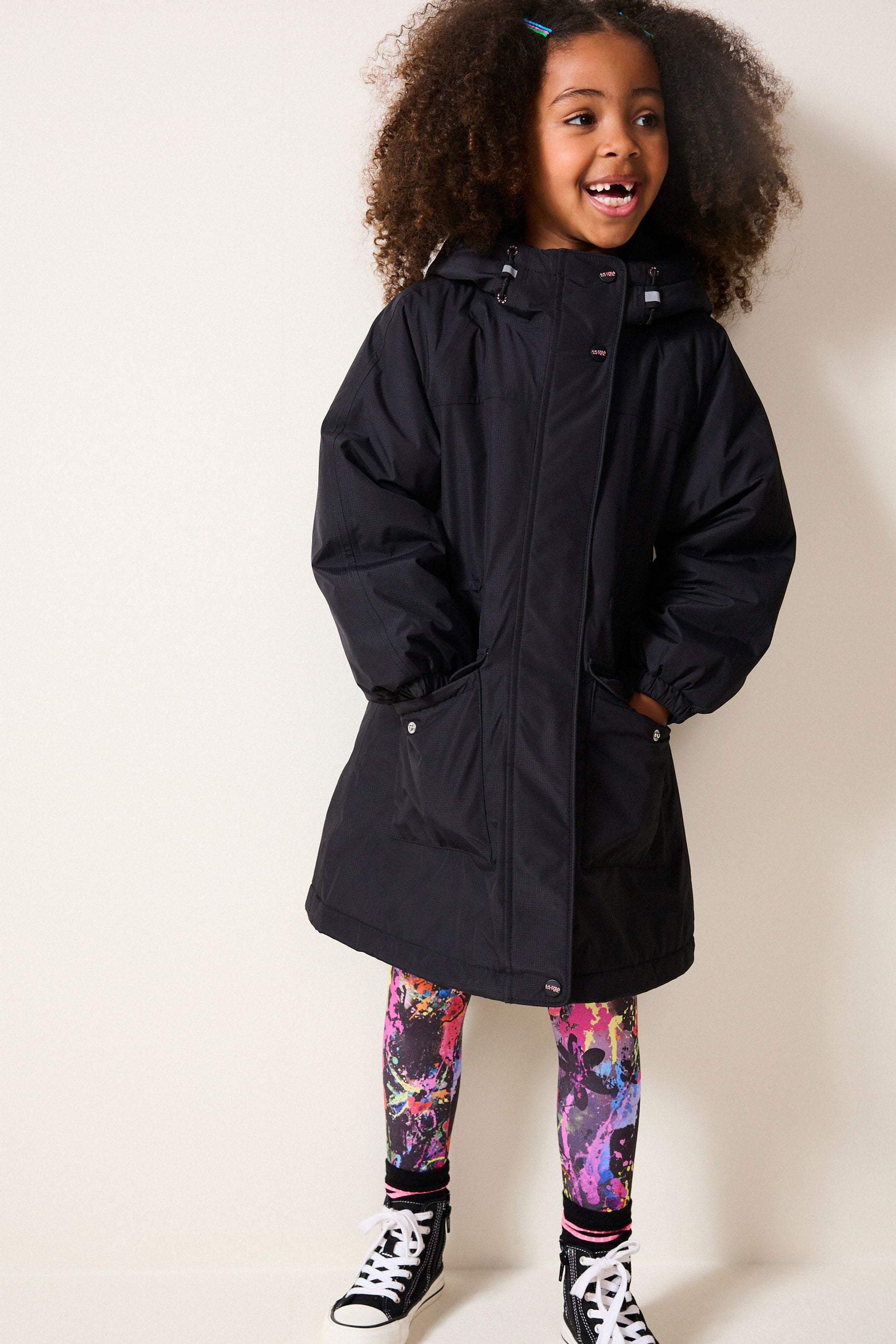 Black Waterproof Coat (3-16yrs)