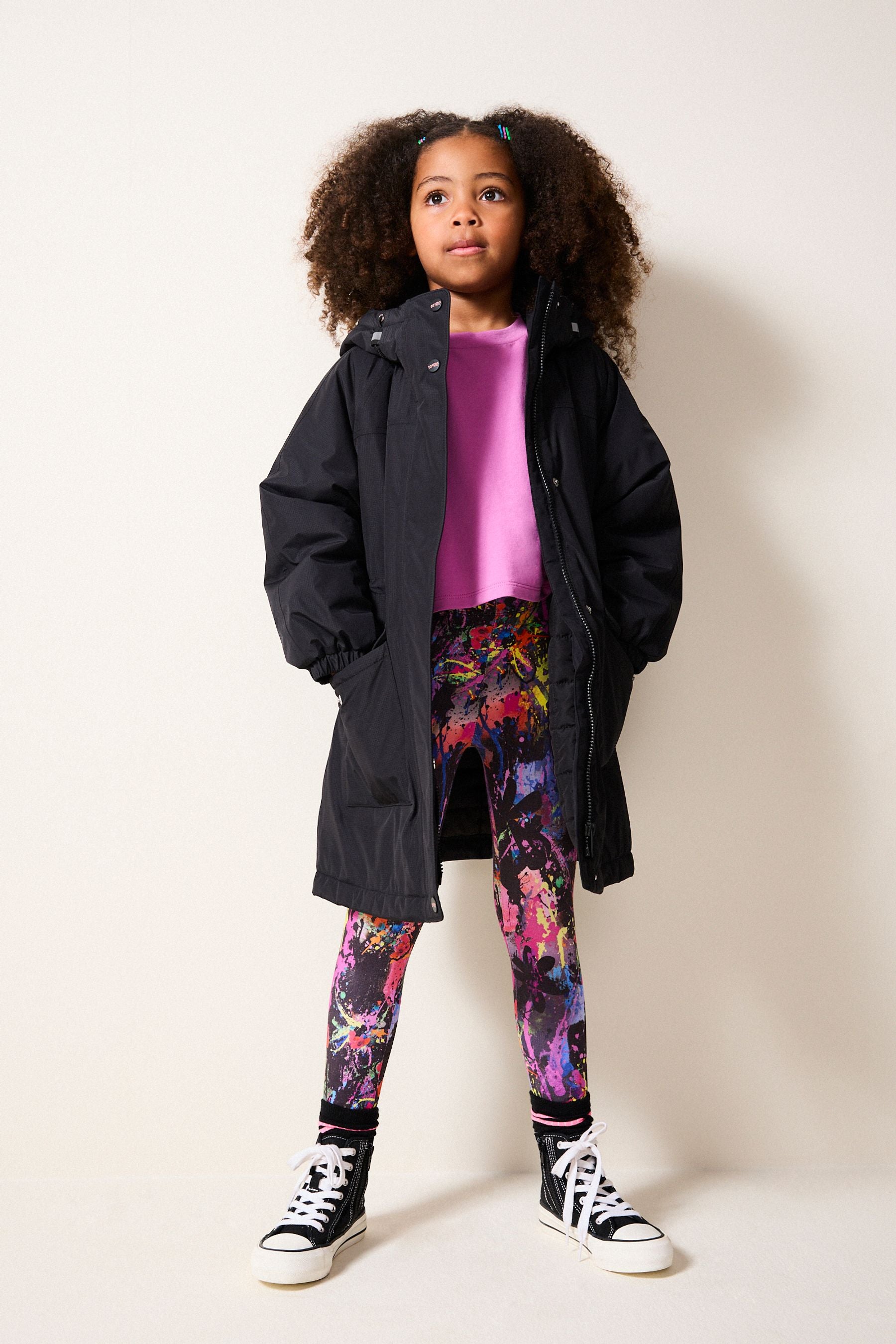 Black Waterproof Coat (3-16yrs)