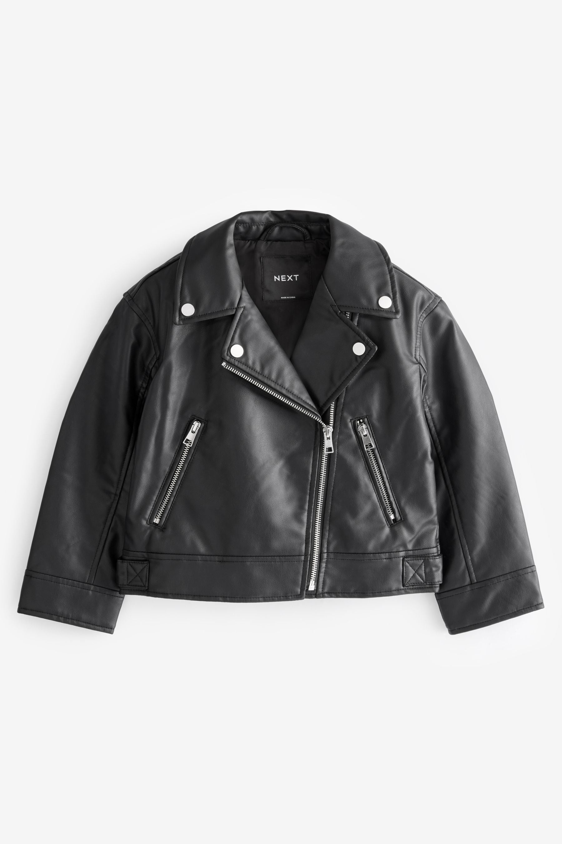 Black PU Biker Jacket (3-16yrs)