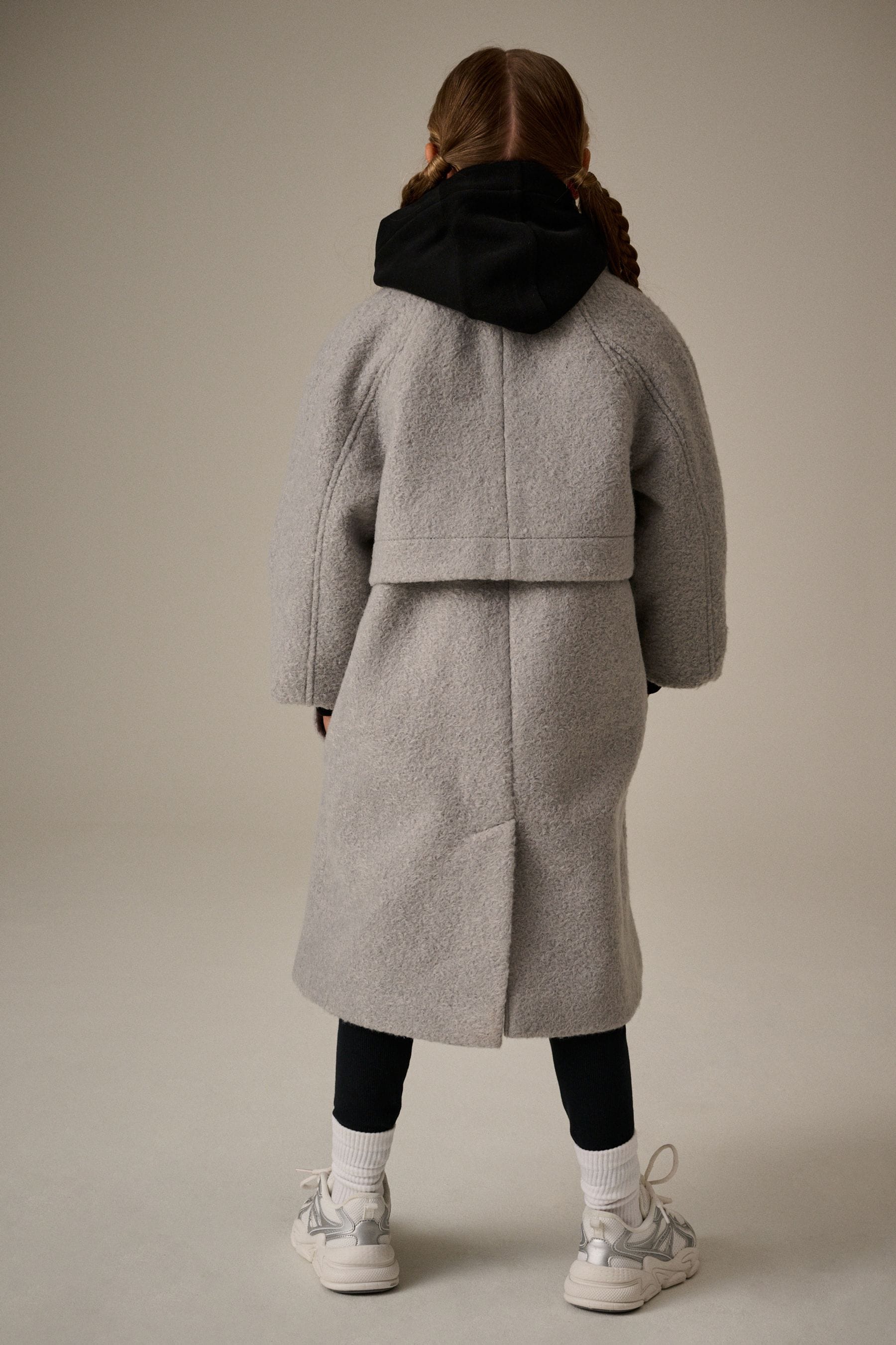 Grey Relaxed Fit Overcoat (3-16yrs)