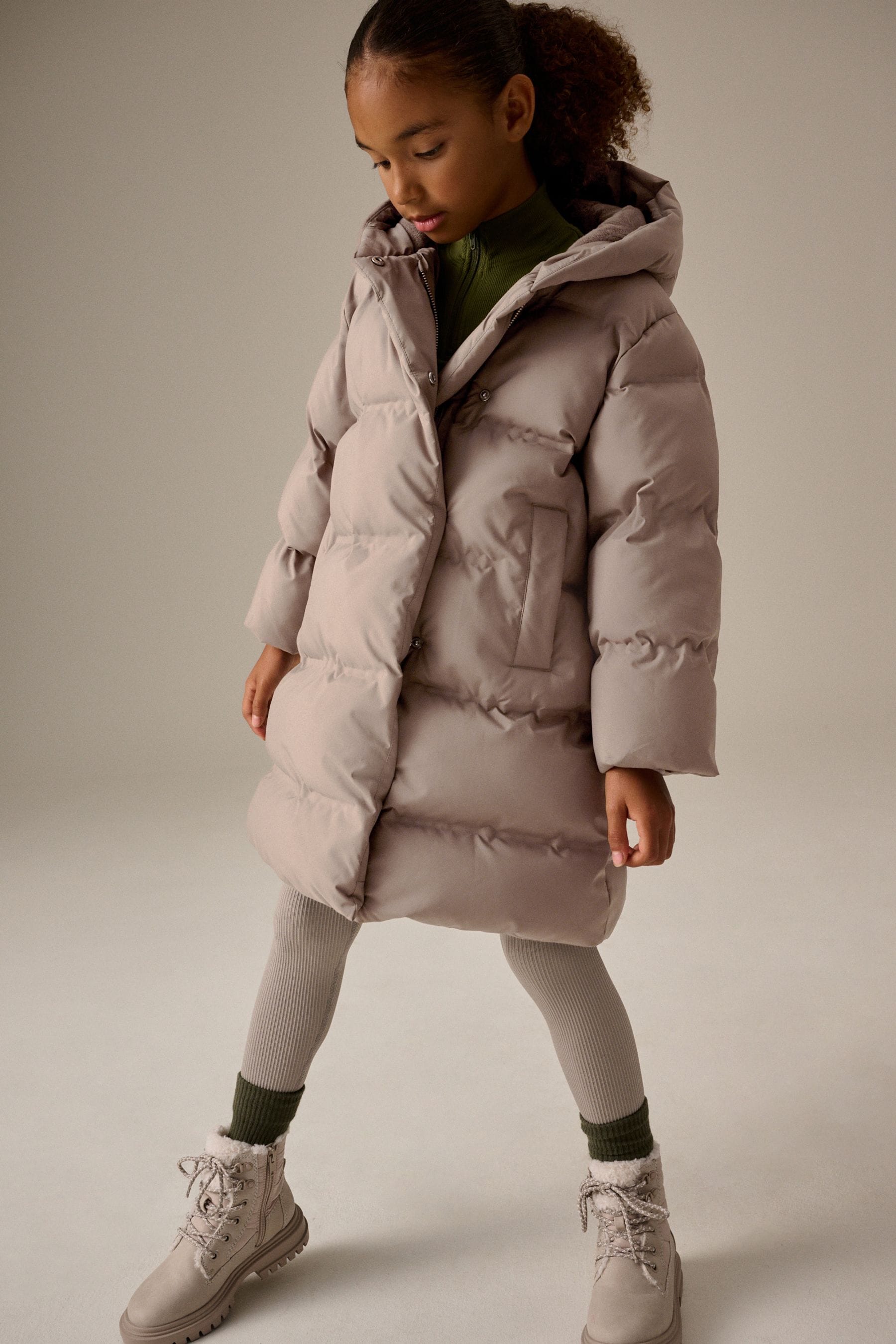 Mink Waterproof Heatseal Hooded Padded Coat (3-16yrs)