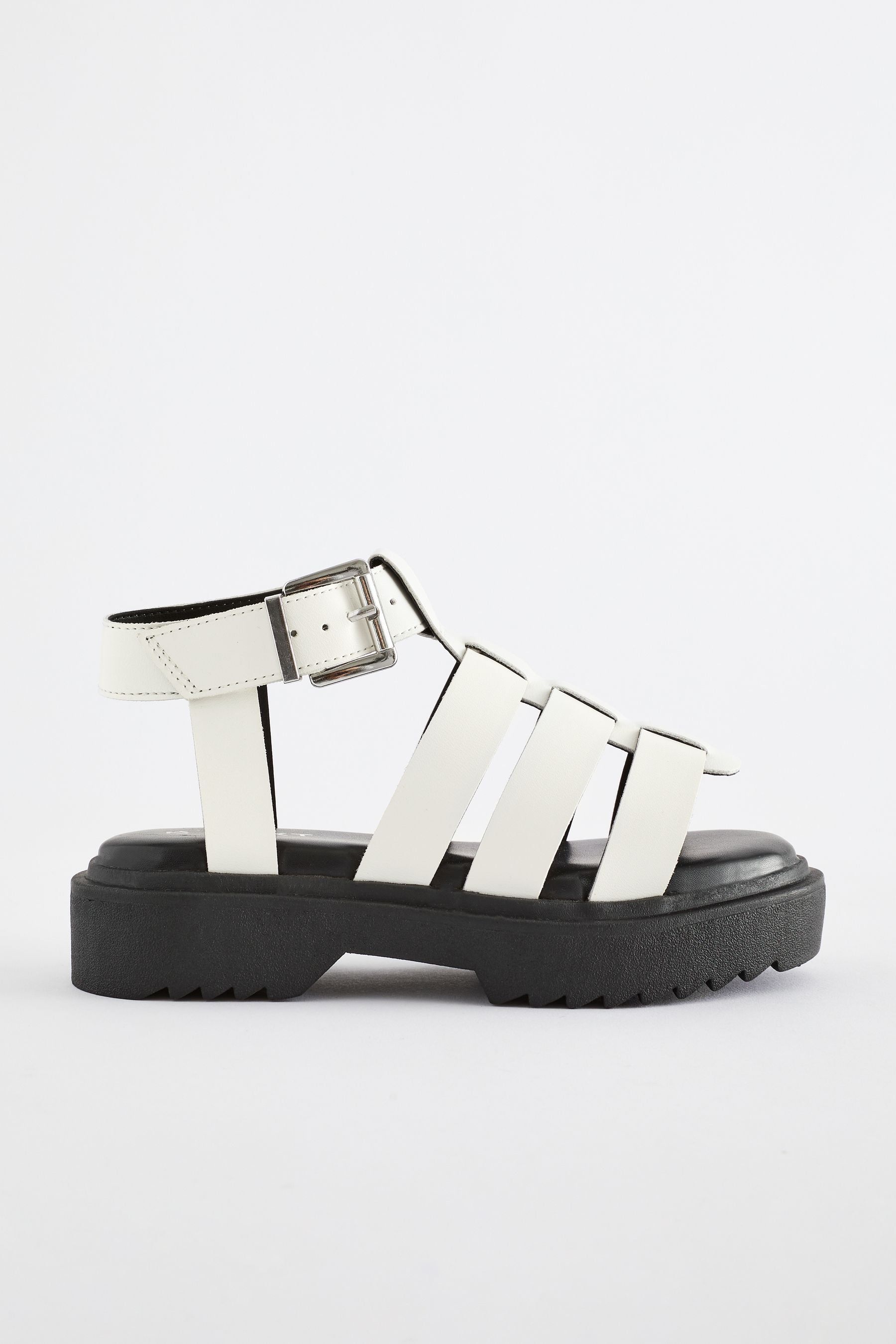 White Chunky Gladiator Sandals