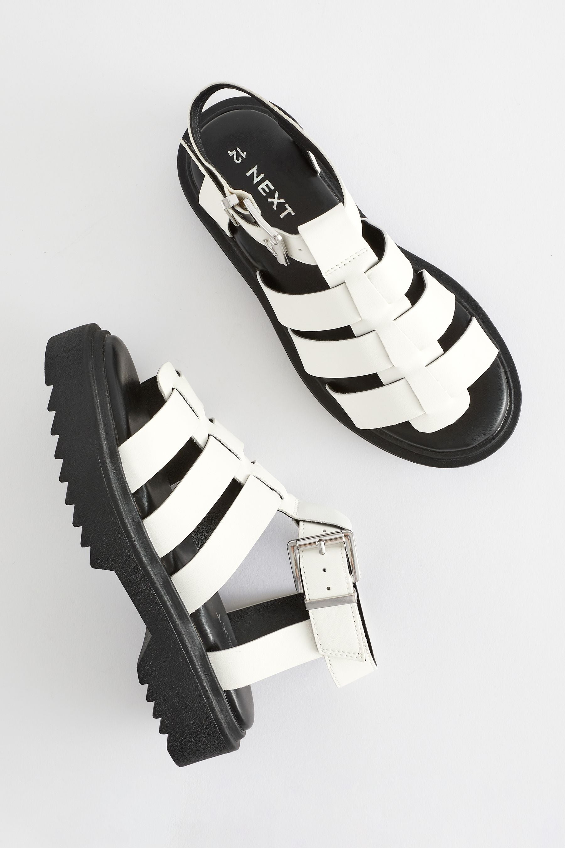 White Chunky Gladiator Sandals