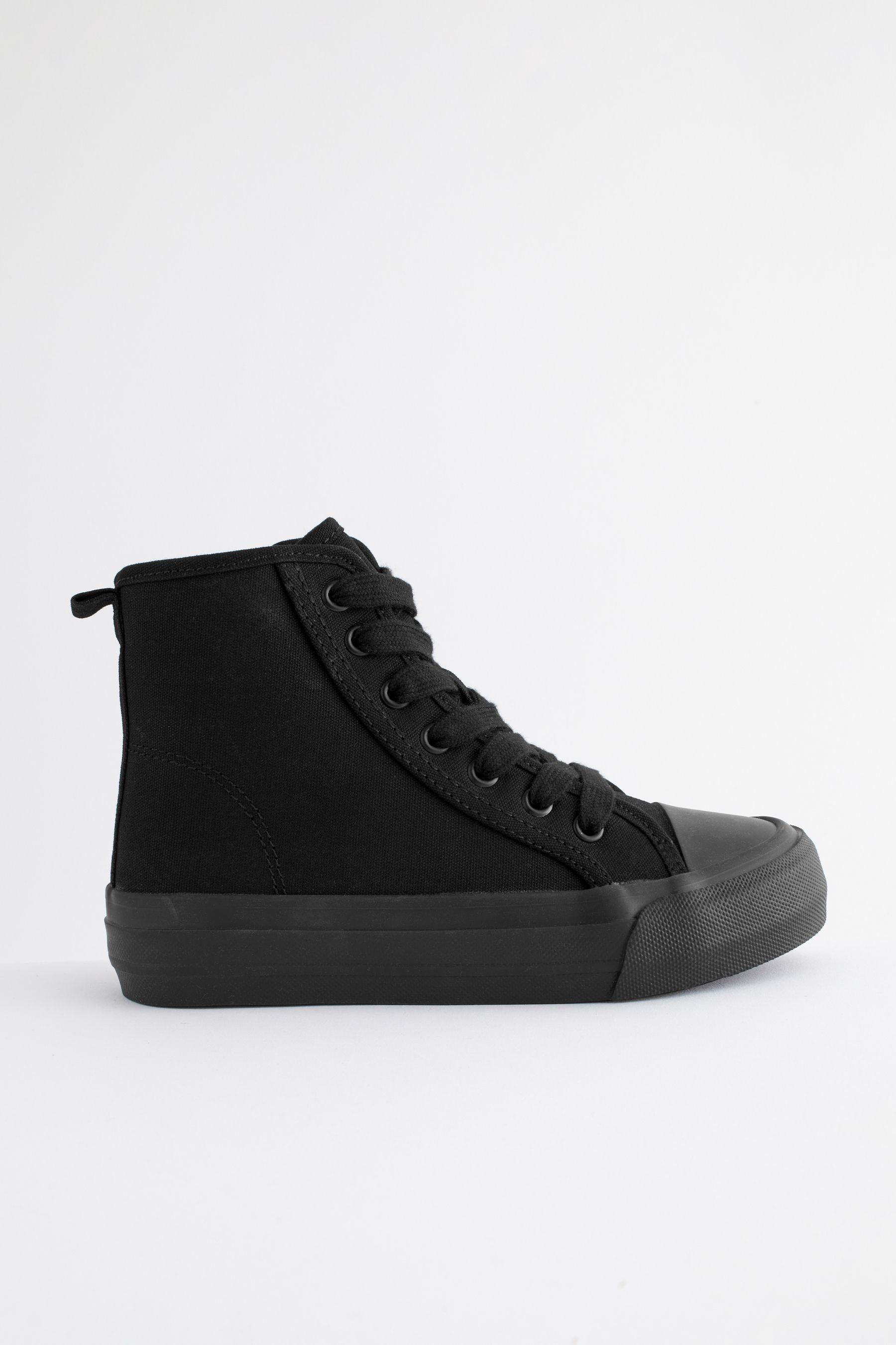 Black School Chunky High Top Trainers