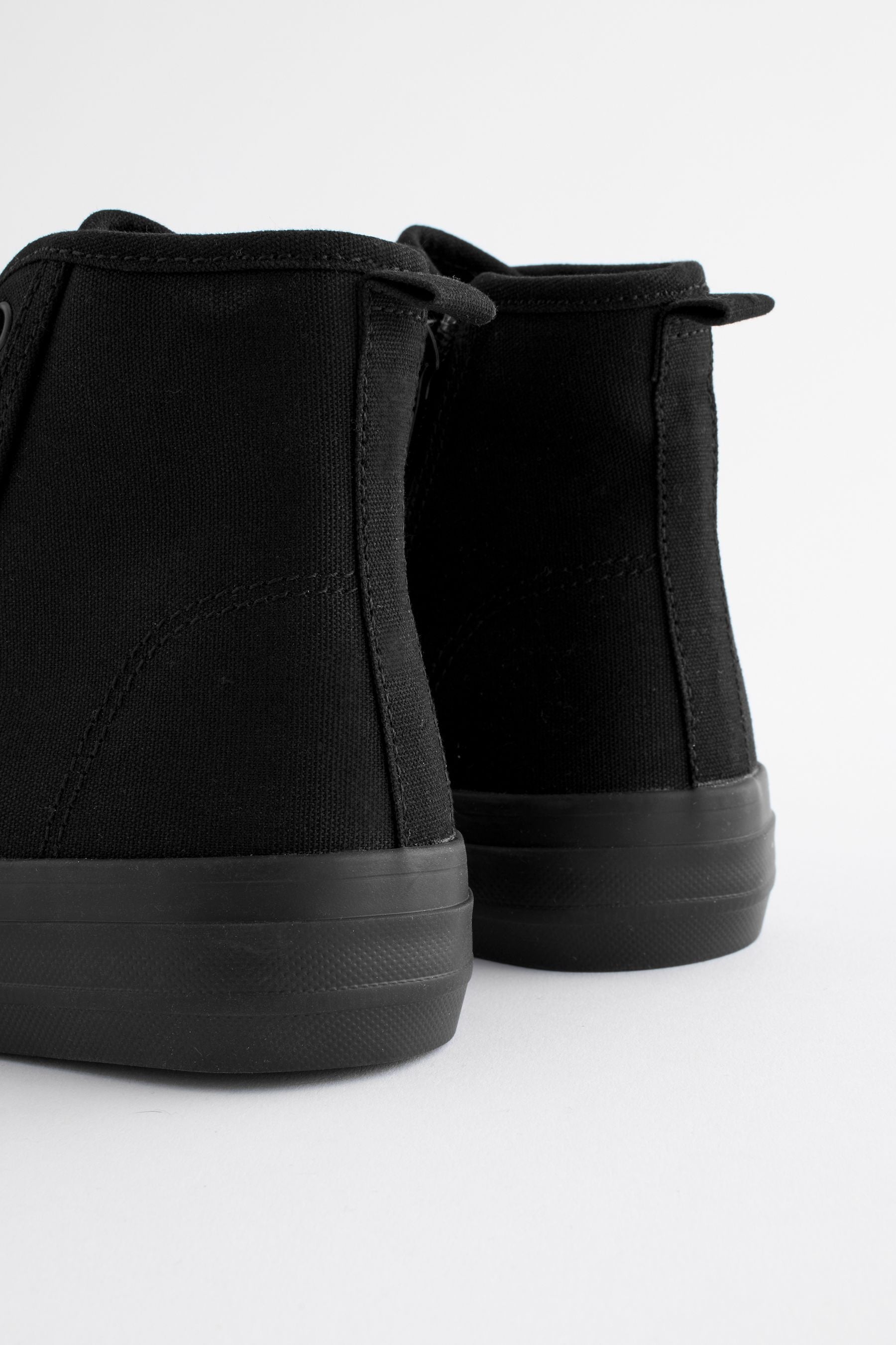 Black School Chunky High Top Trainers