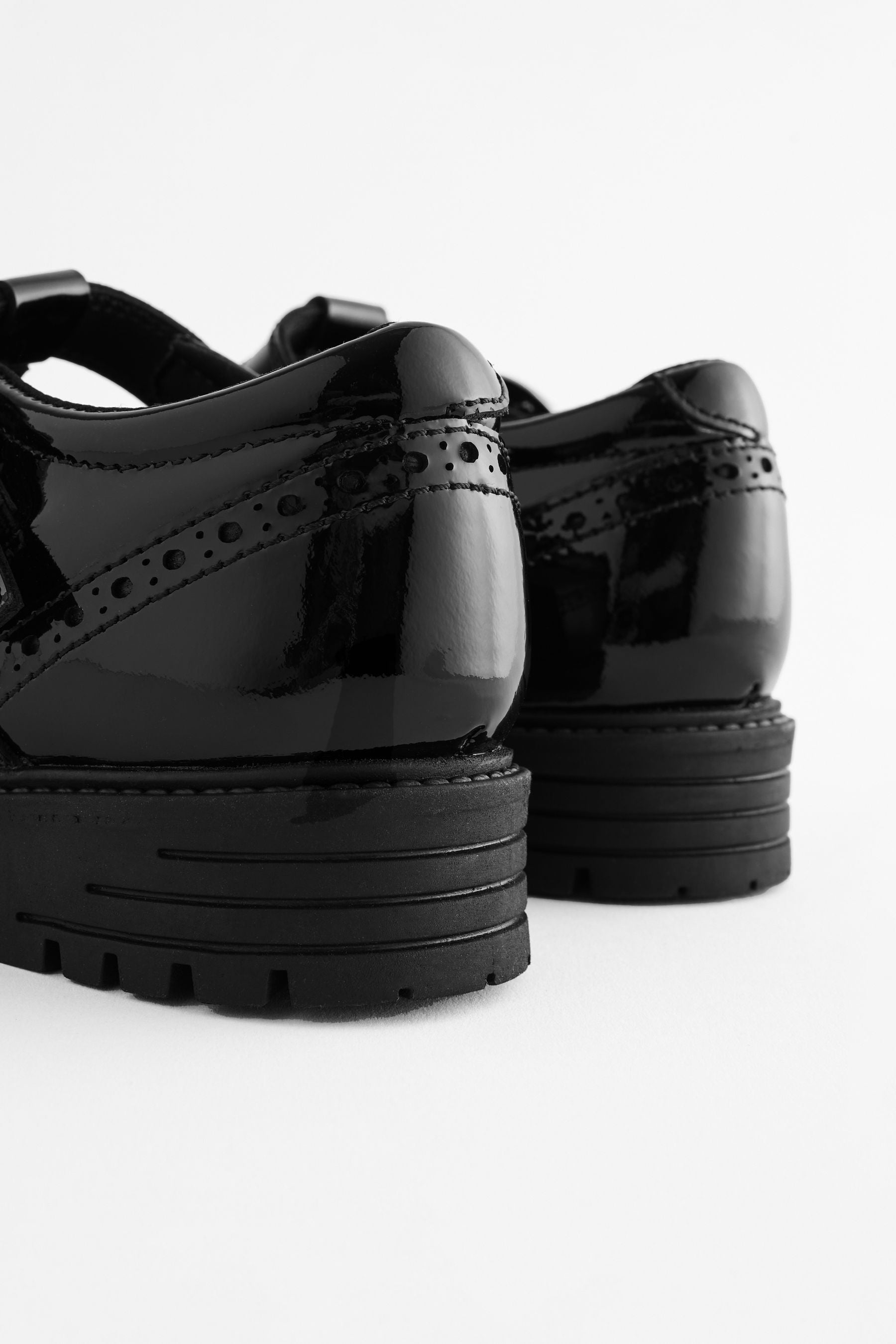 Black Patent Leather T-Bar School Shoes