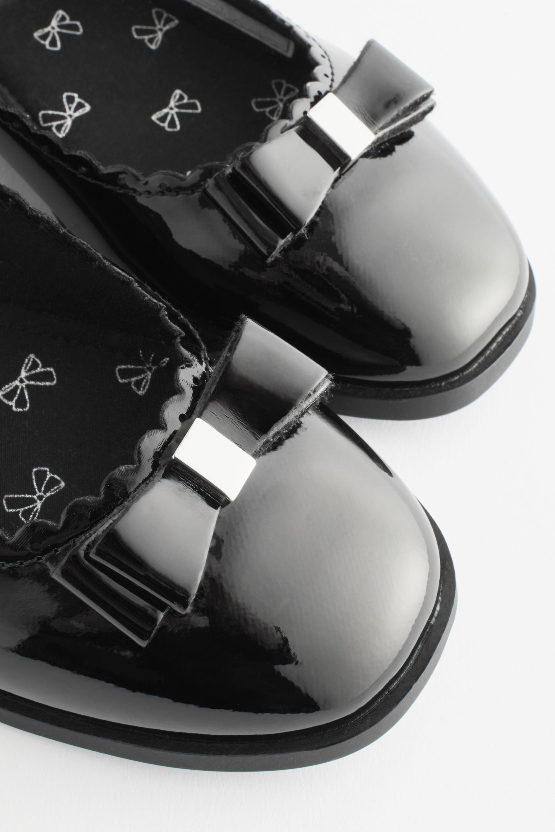 Black Patent Bow Mary Jane School Shoes