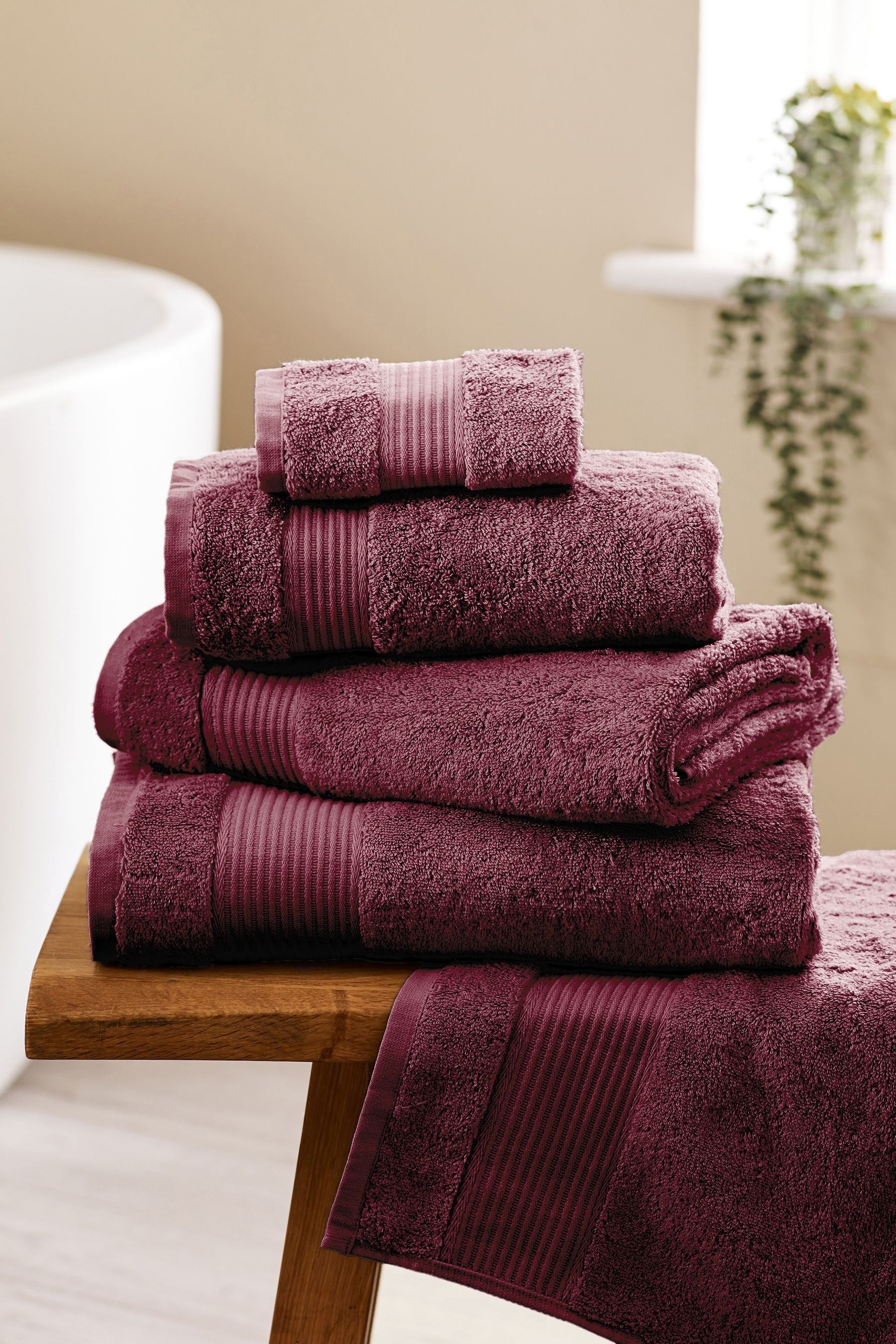 Red Rich Berry Egyptian 100% Cotton Towels