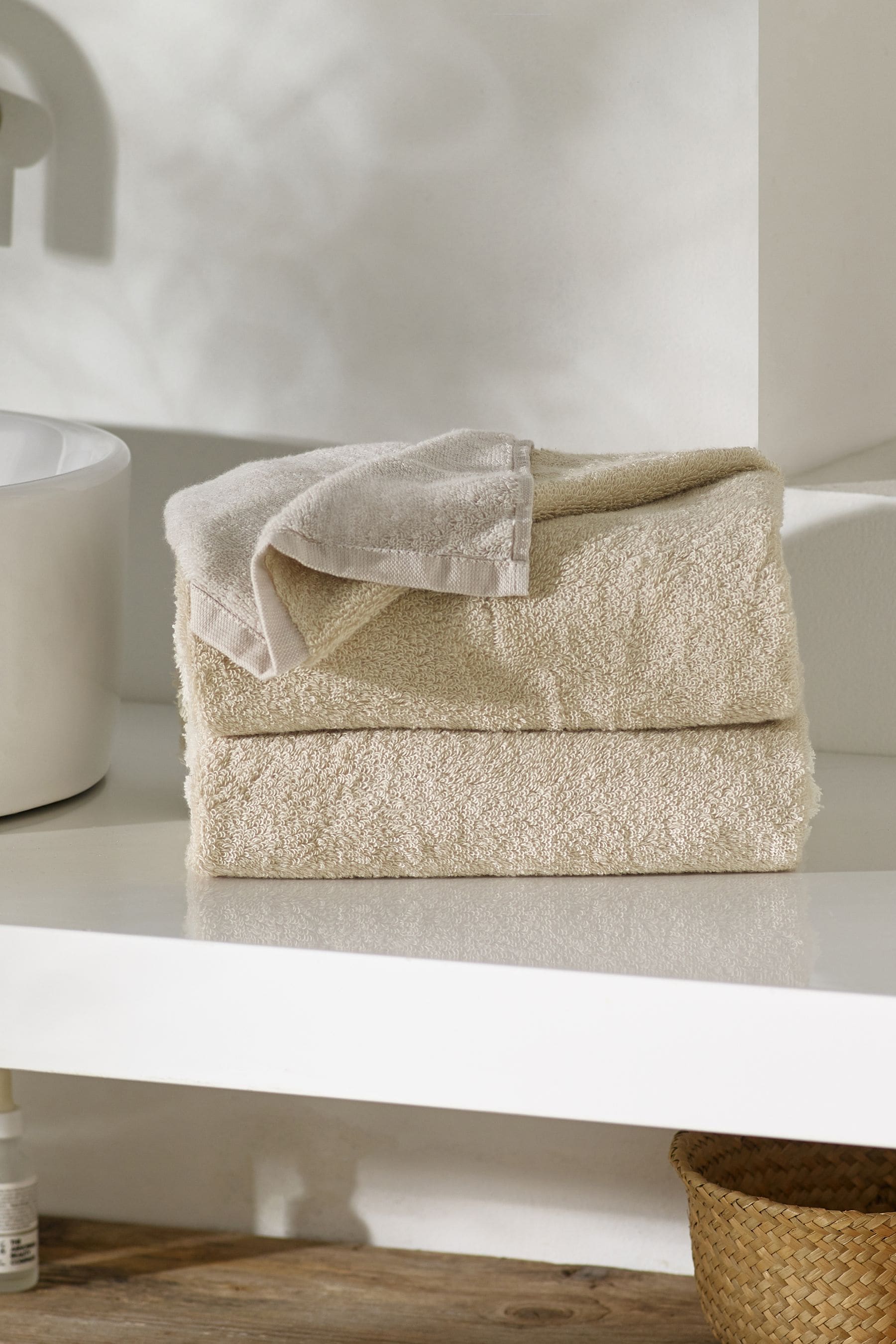 Natural Mink Reversible 100% Cotton Towel