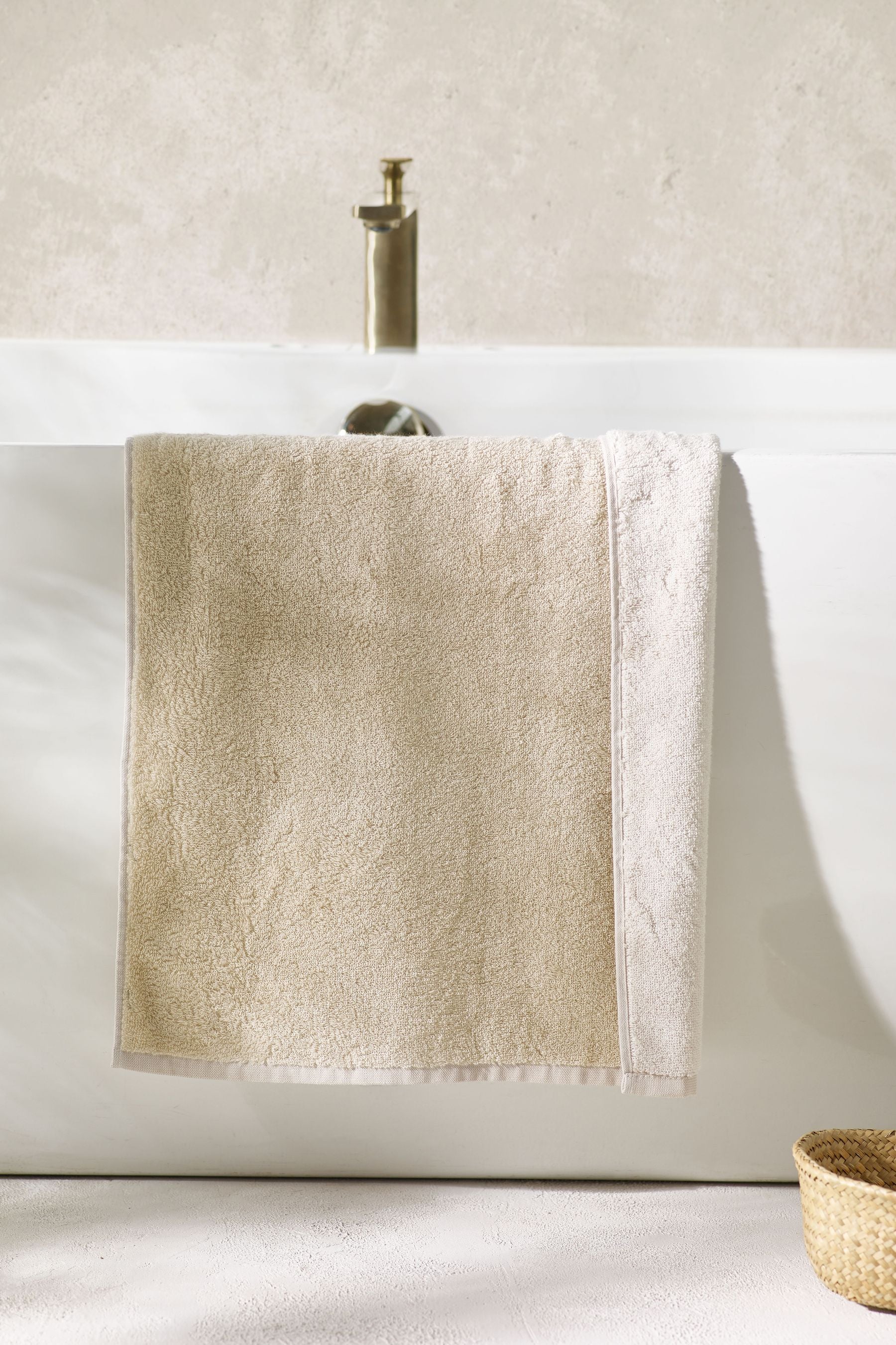 Natural Mink Reversible 100% Cotton Towel