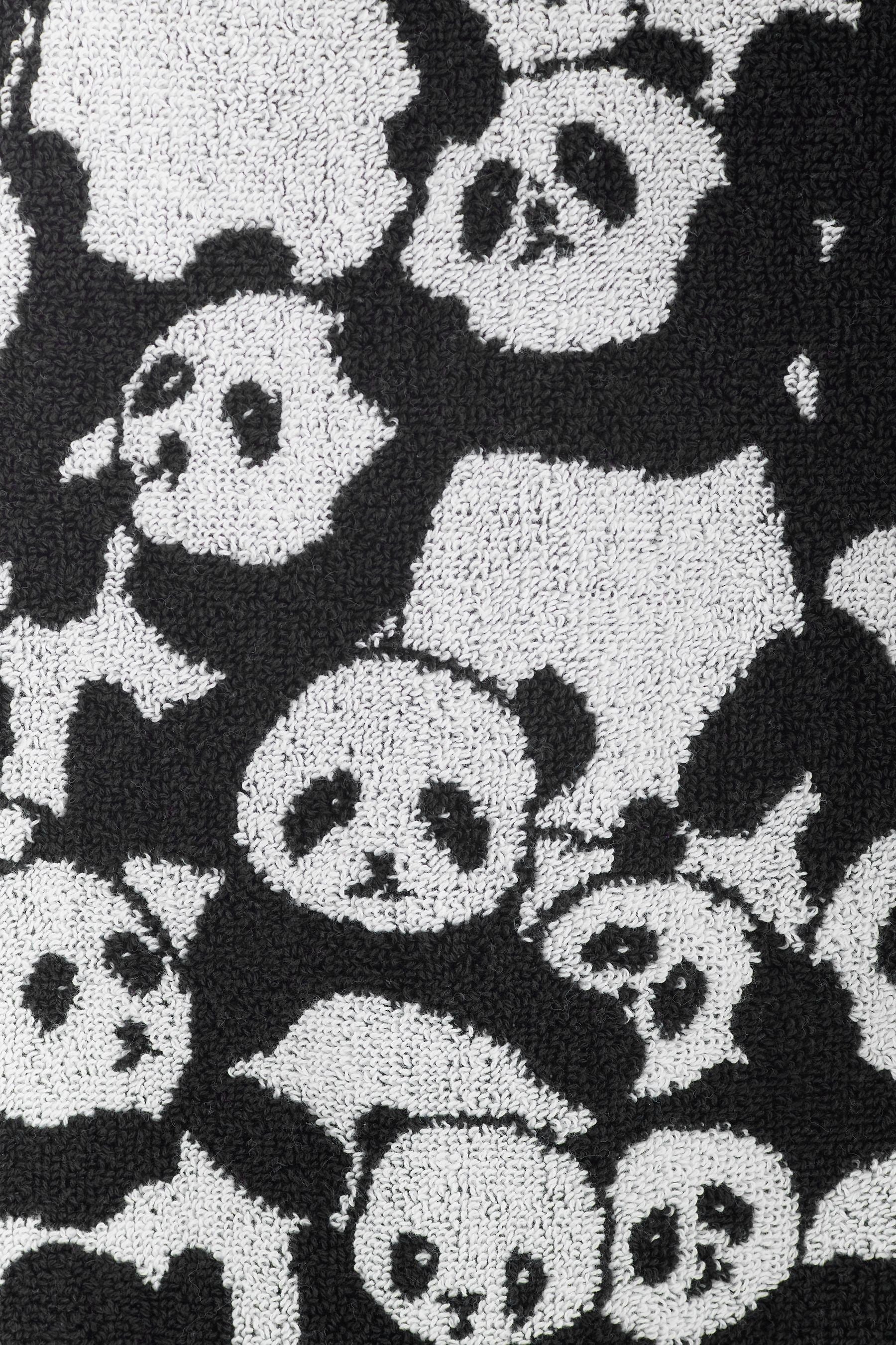 Black & White Mono Panda 100% Cotton Towels